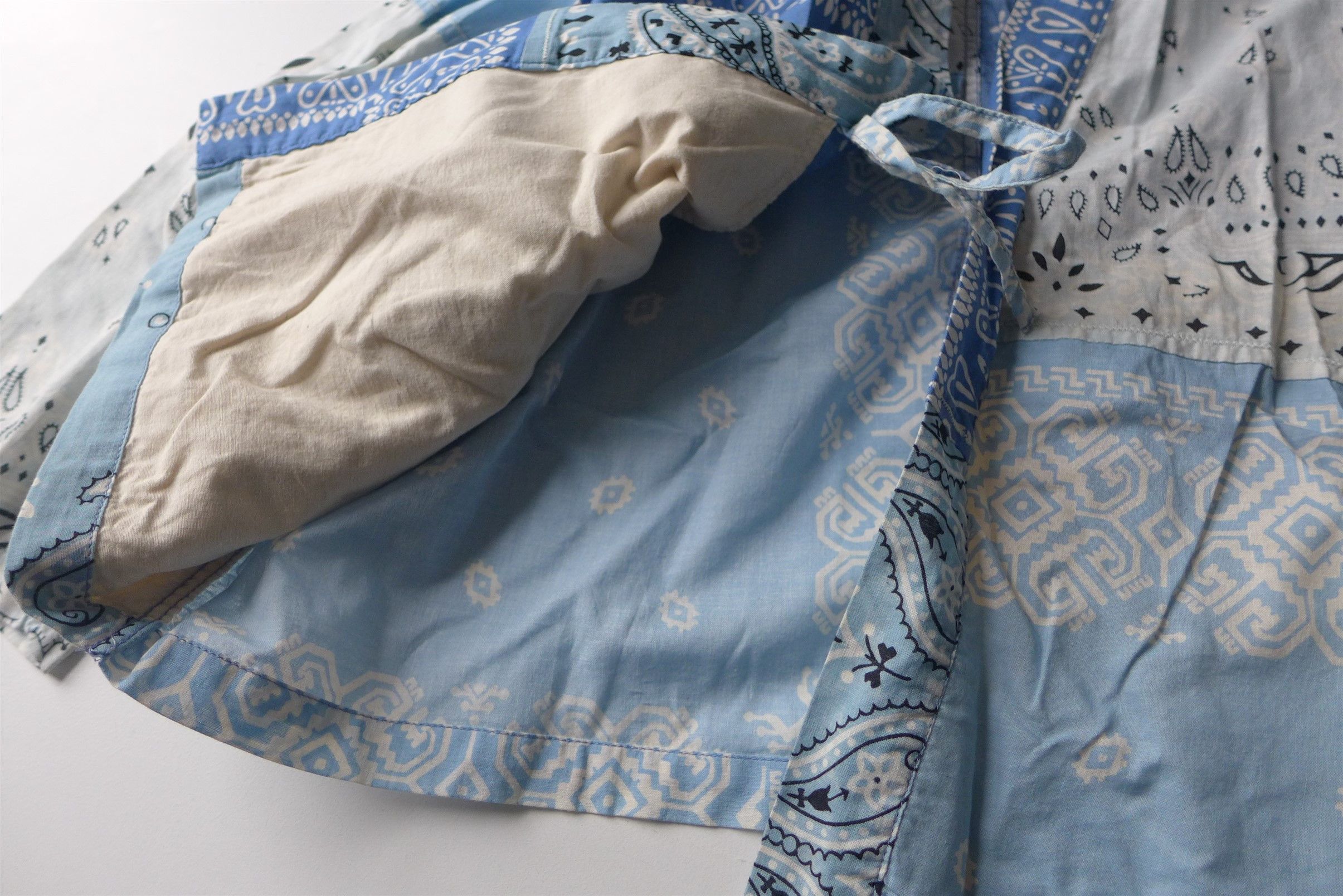 Kapital Kapital Kakashi Bandana Patchwork Kimono Shirt - Sax Size US M / EU 48-50 / 2 - 9 Thumbnail