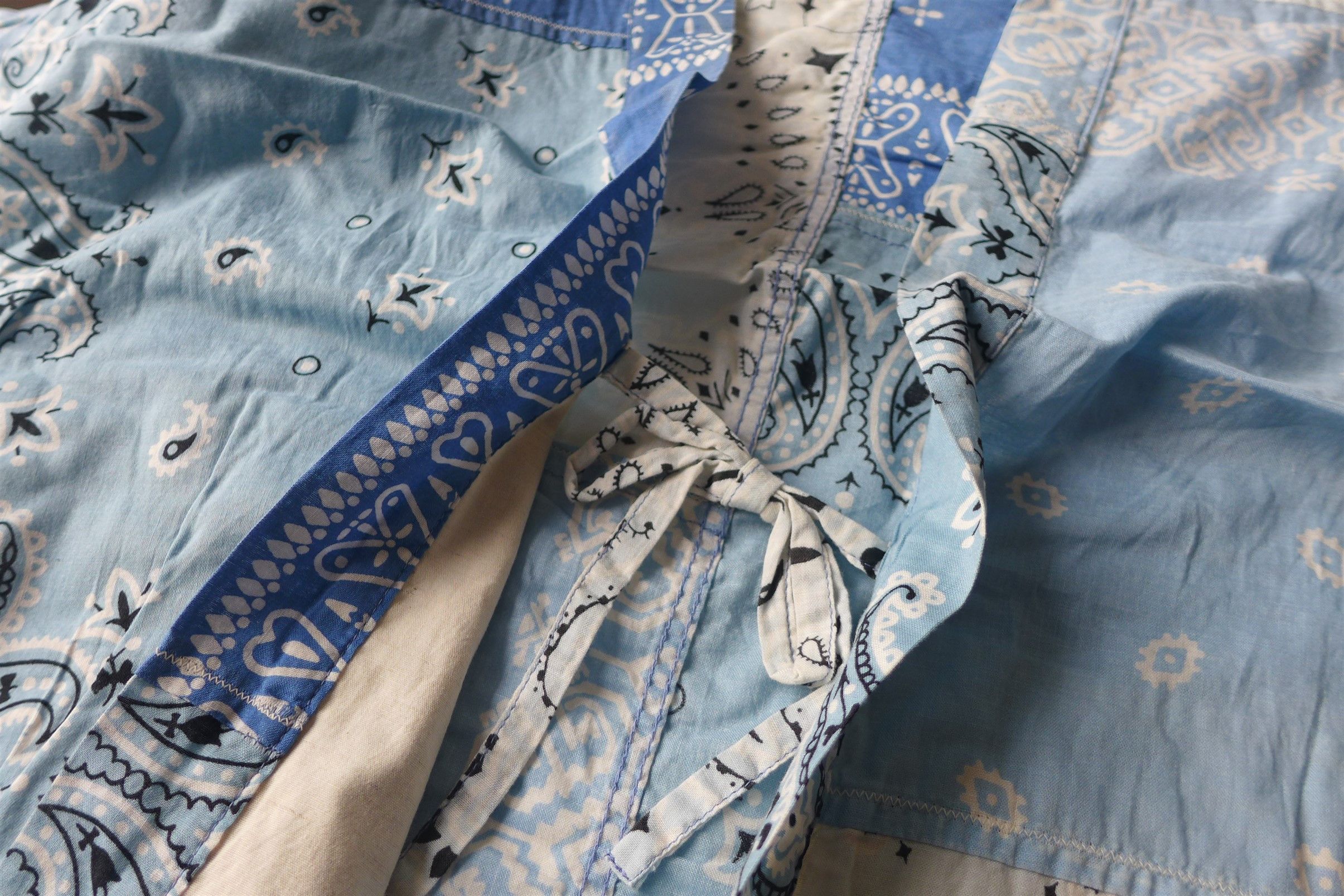 Kapital Kapital Kakashi Bandana Patchwork Kimono Shirt - Sax Size US XL / EU 56 / 4 - 5 Thumbnail