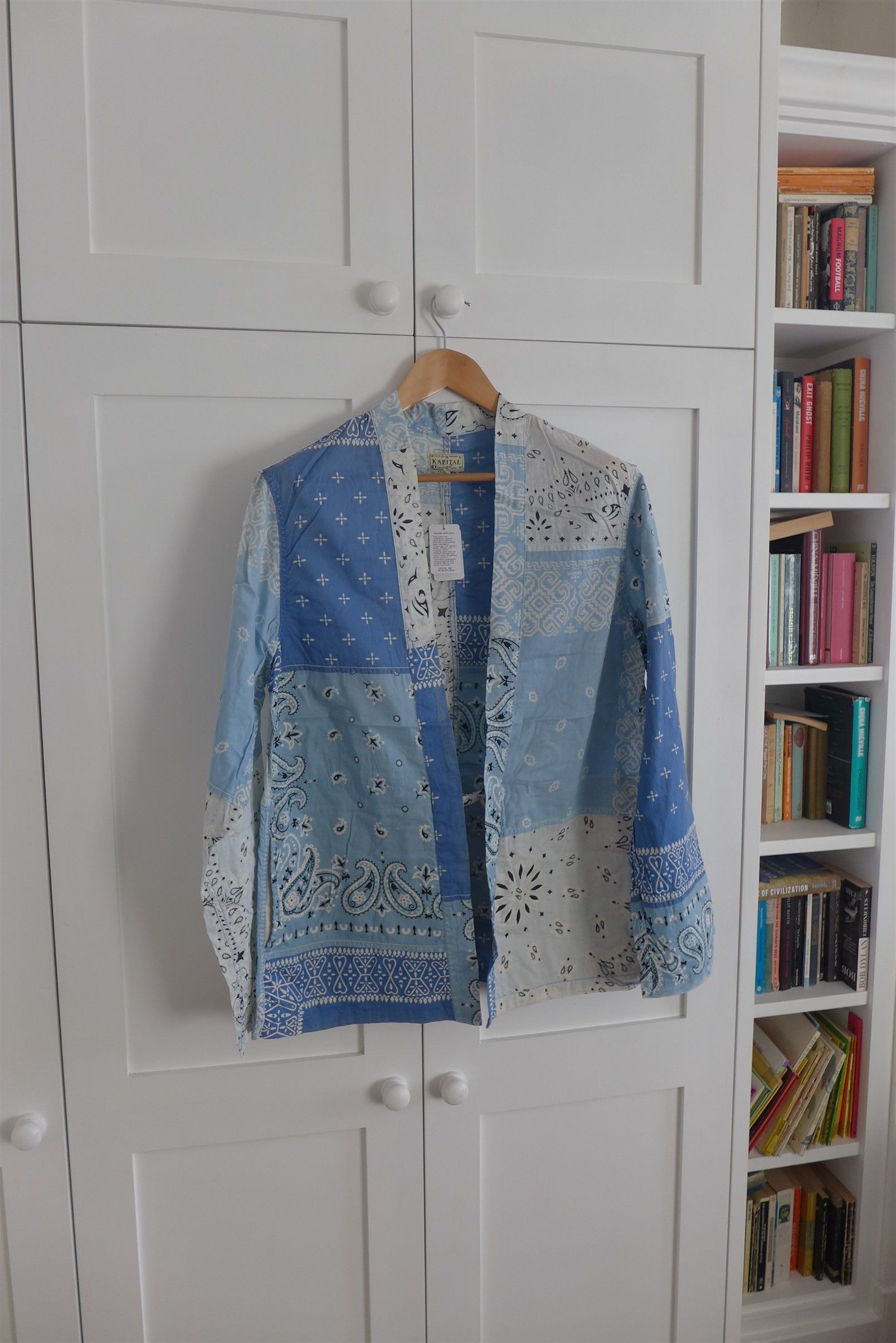 Kapital Kapital Kakashi Bandana Patchwork Kimono Shirt - Sax Size US XL / EU 56 / 4 - 1 Thumbnail