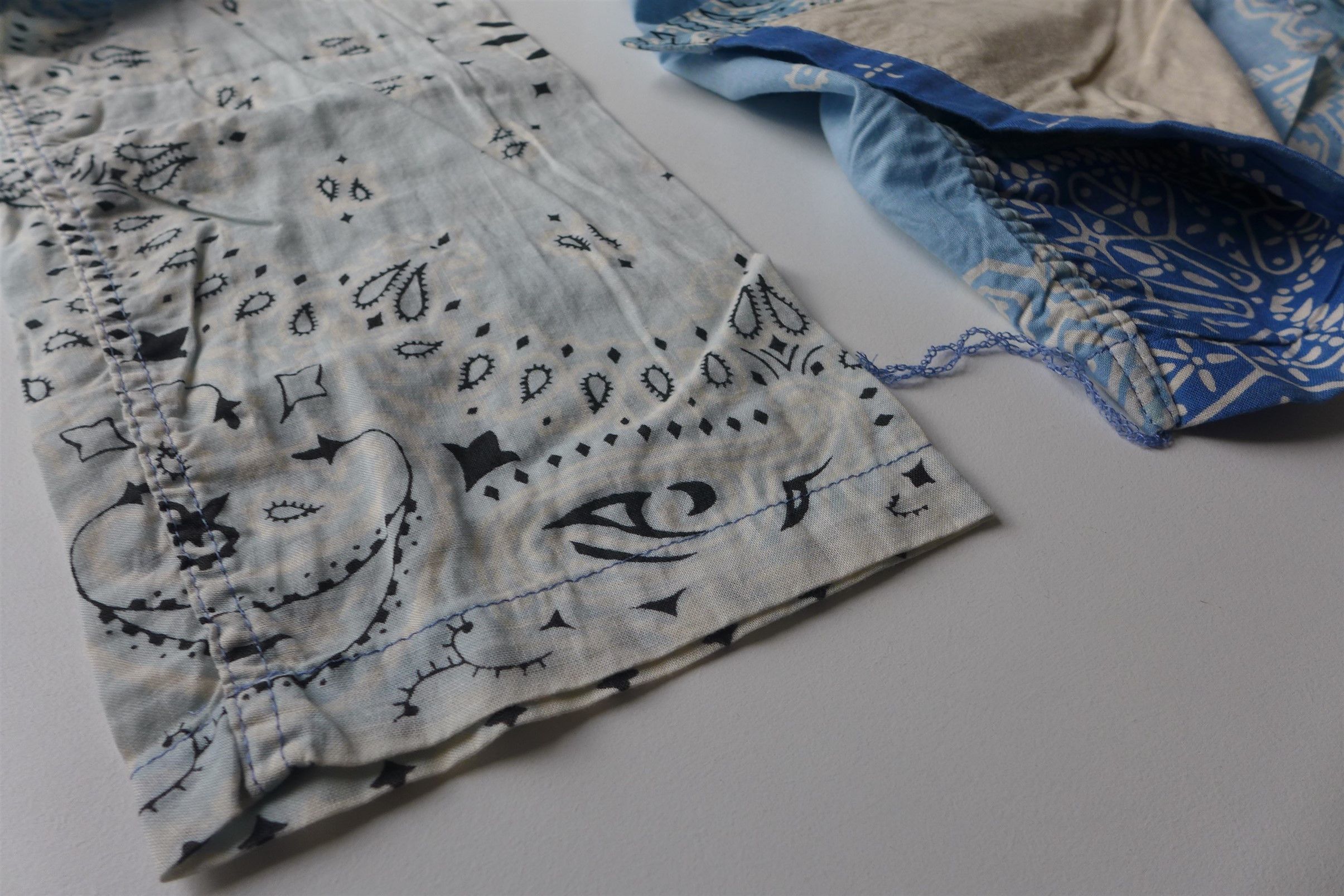 Kapital Kapital Kakashi Bandana Patchwork Kimono Shirt - Sax Size US XL / EU 56 / 4 - 8 Thumbnail