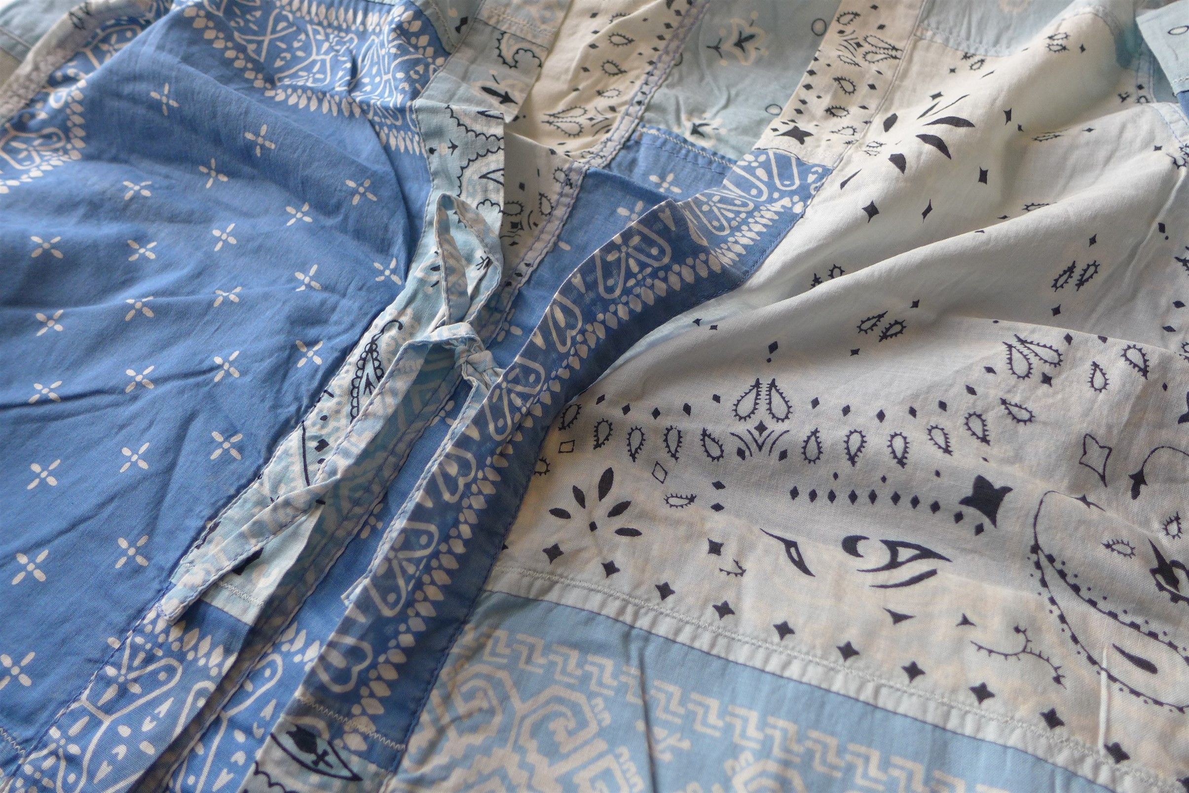 Kapital Kapital Kakashi Bandana Patchwork Kimono Shirt - Sax Size US L / EU 52-54 / 3 - 8 Thumbnail