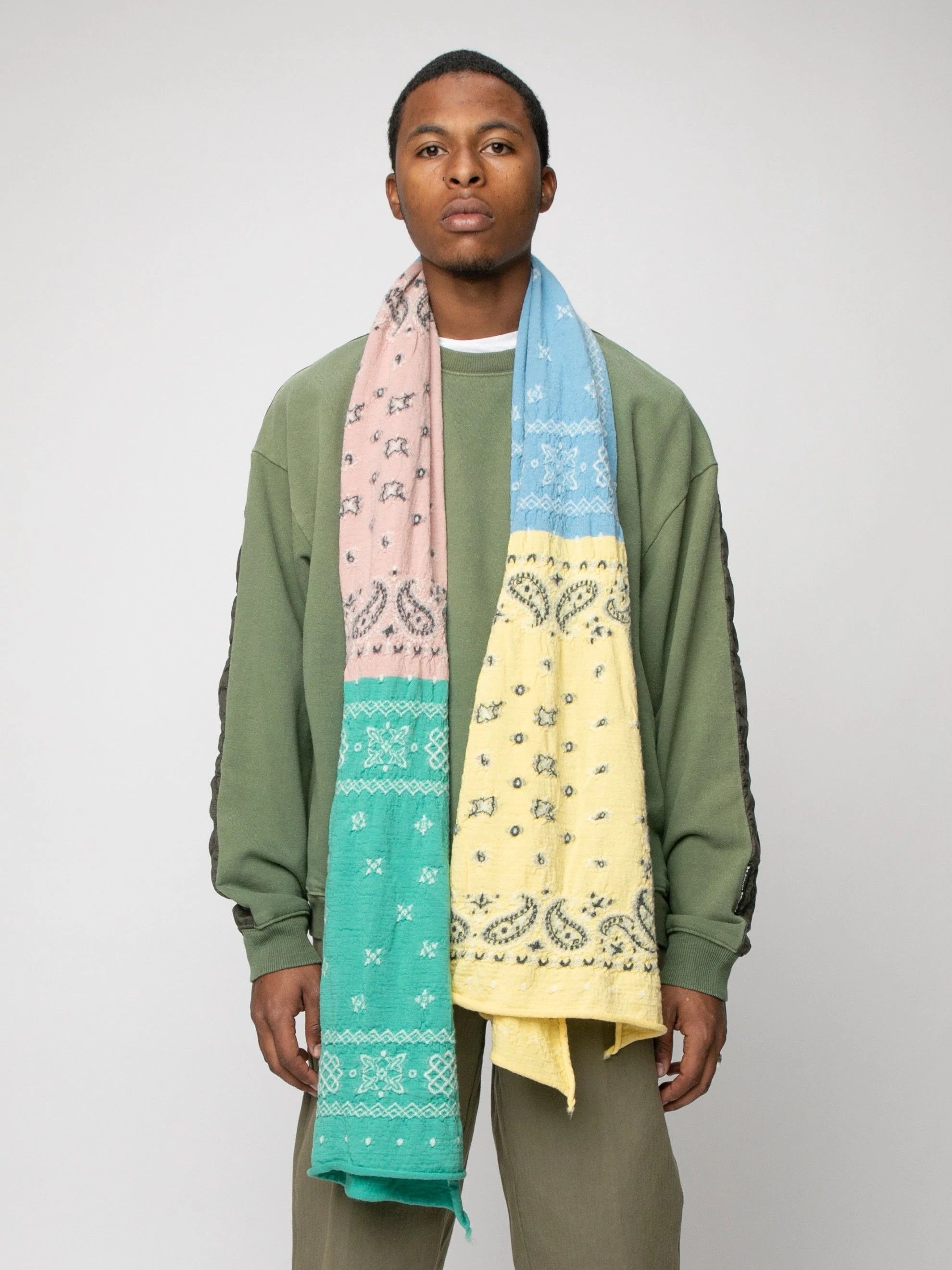Kapital Kapital Oversized Fleecy Knit Bivouac Big Sweat - Khaki Size US S / EU 44-46 / 1 - 6 Thumbnail