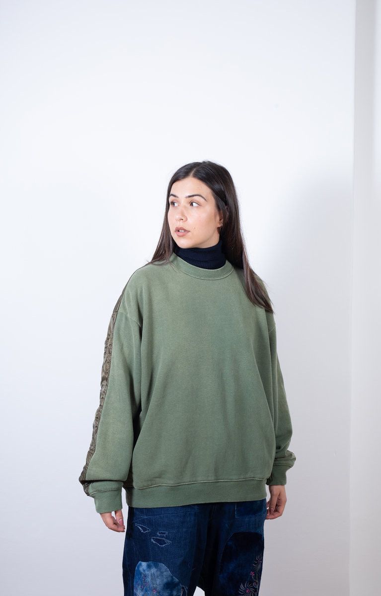 Kapital Kapital Oversized Fleecy Knit Bivouac Big Sweat - Khaki Size US S / EU 44-46 / 1 - 4 Thumbnail