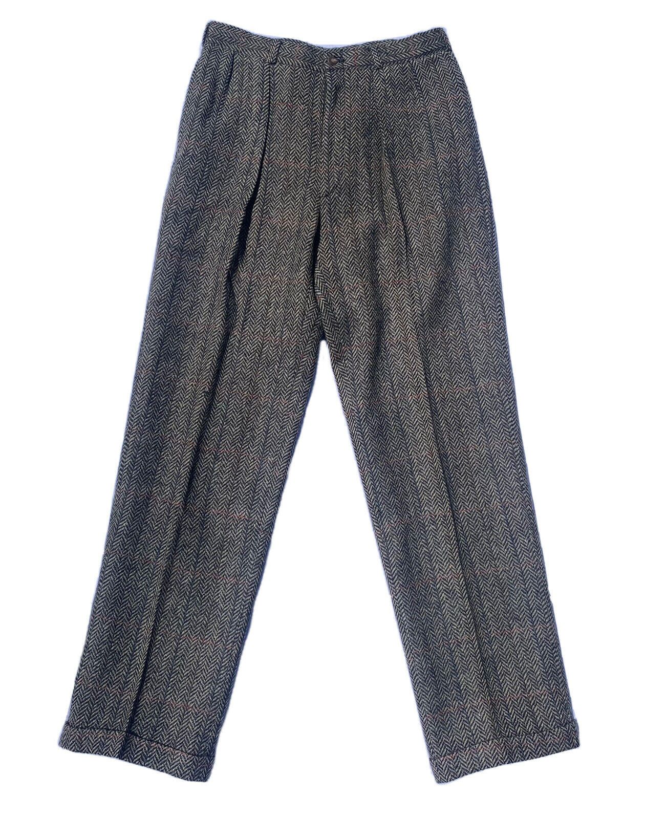 1300~Hrringbone Motif Virgin Wool RAVAL pants main image 1