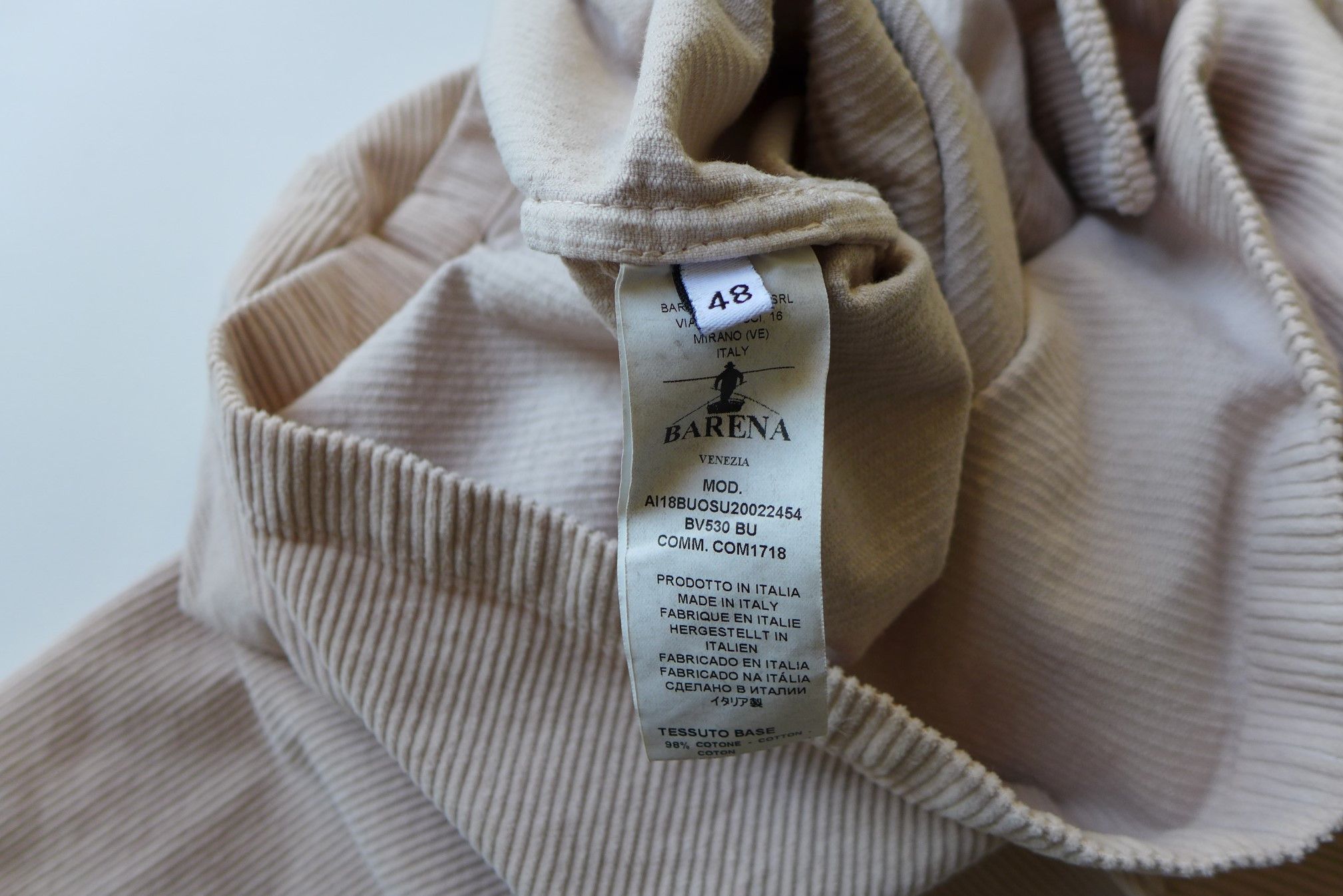 Barena Barena Trucker Jacket - Stone Corduroy Size US M / EU 48-50 / 2 - 15 Thumbnail