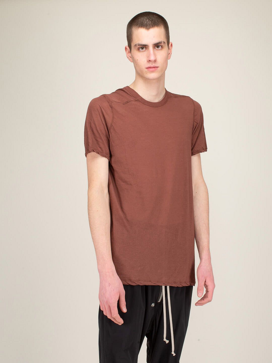 image of Rick Owens Ss21 Level T-Shirt - Throat in Burgundy, Men's (Size Medium)
