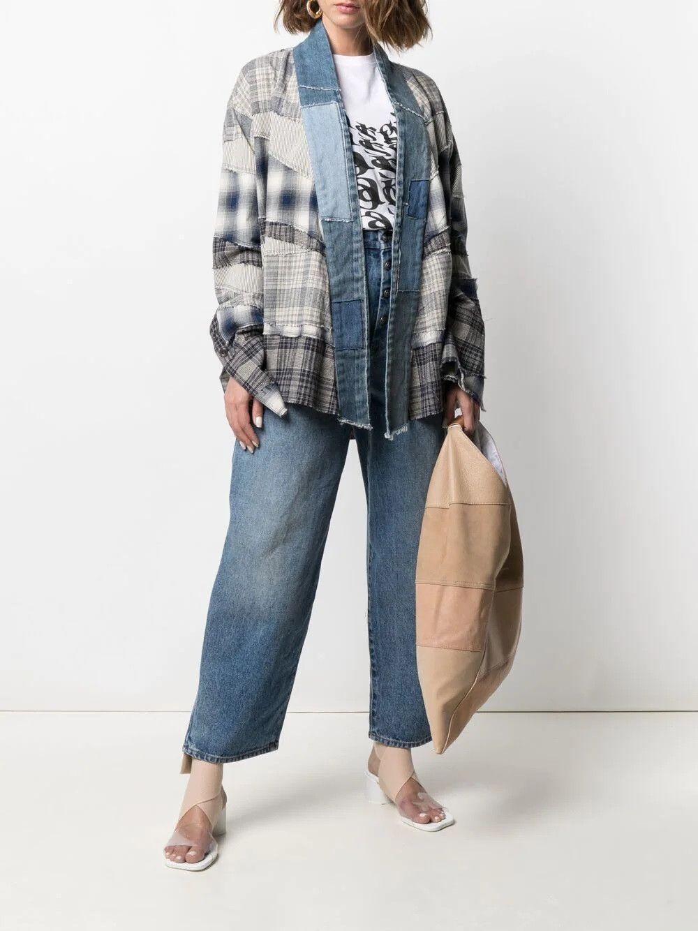 Greg Lauren Greg Lauren Mixed Blue & White Kimono Size US S / EU 44-46 / 1 - 6 Thumbnail