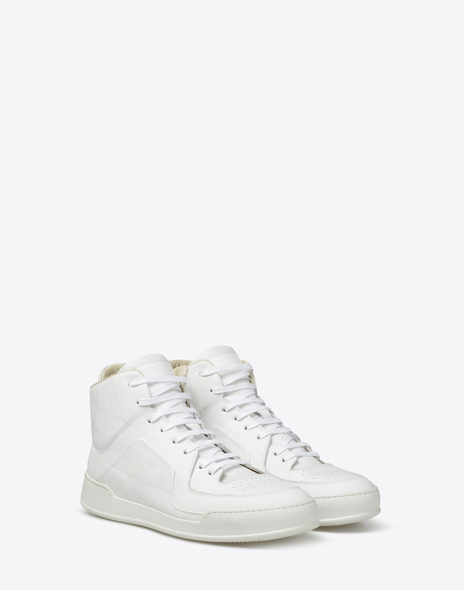 image of Maison Margiela Margiela Fs 540 Mid Sneakers - White Calf Leather, Men's (Size 7)