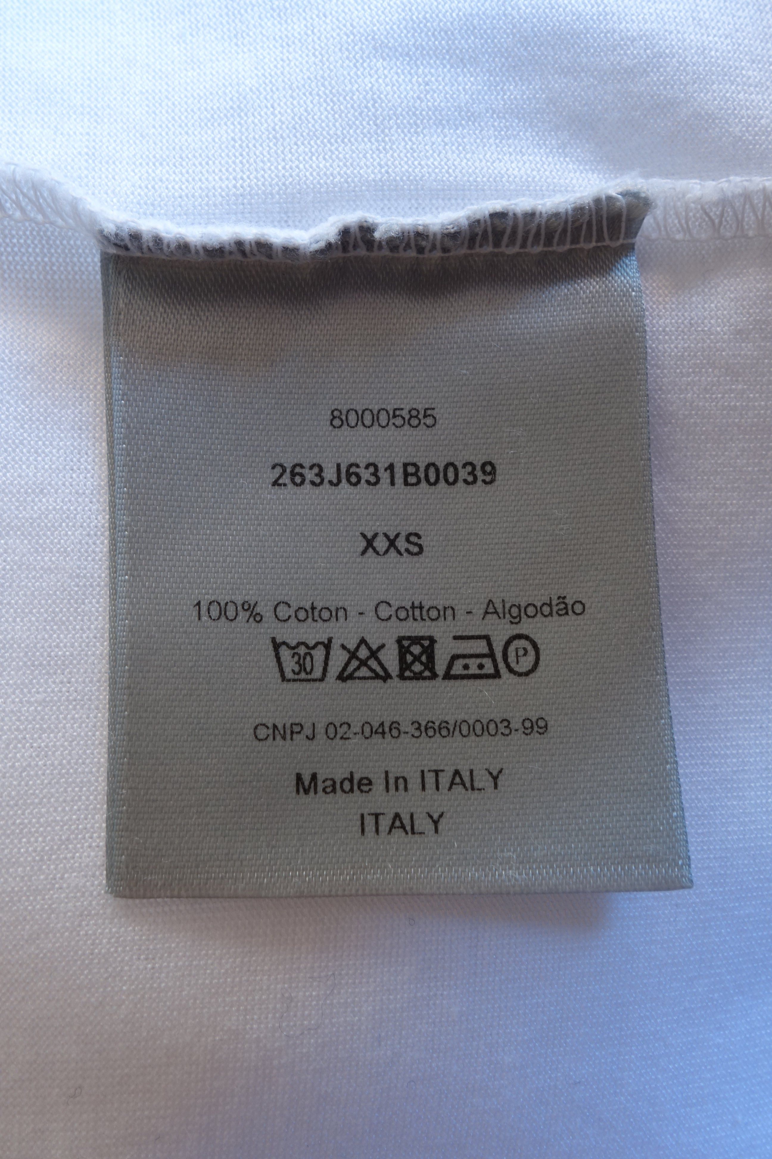 Dior DIOR - T-Shirt XXS XS Bee Embroidery White Black V Collar Size US XXS / EU 40 - 10 Thumbnail