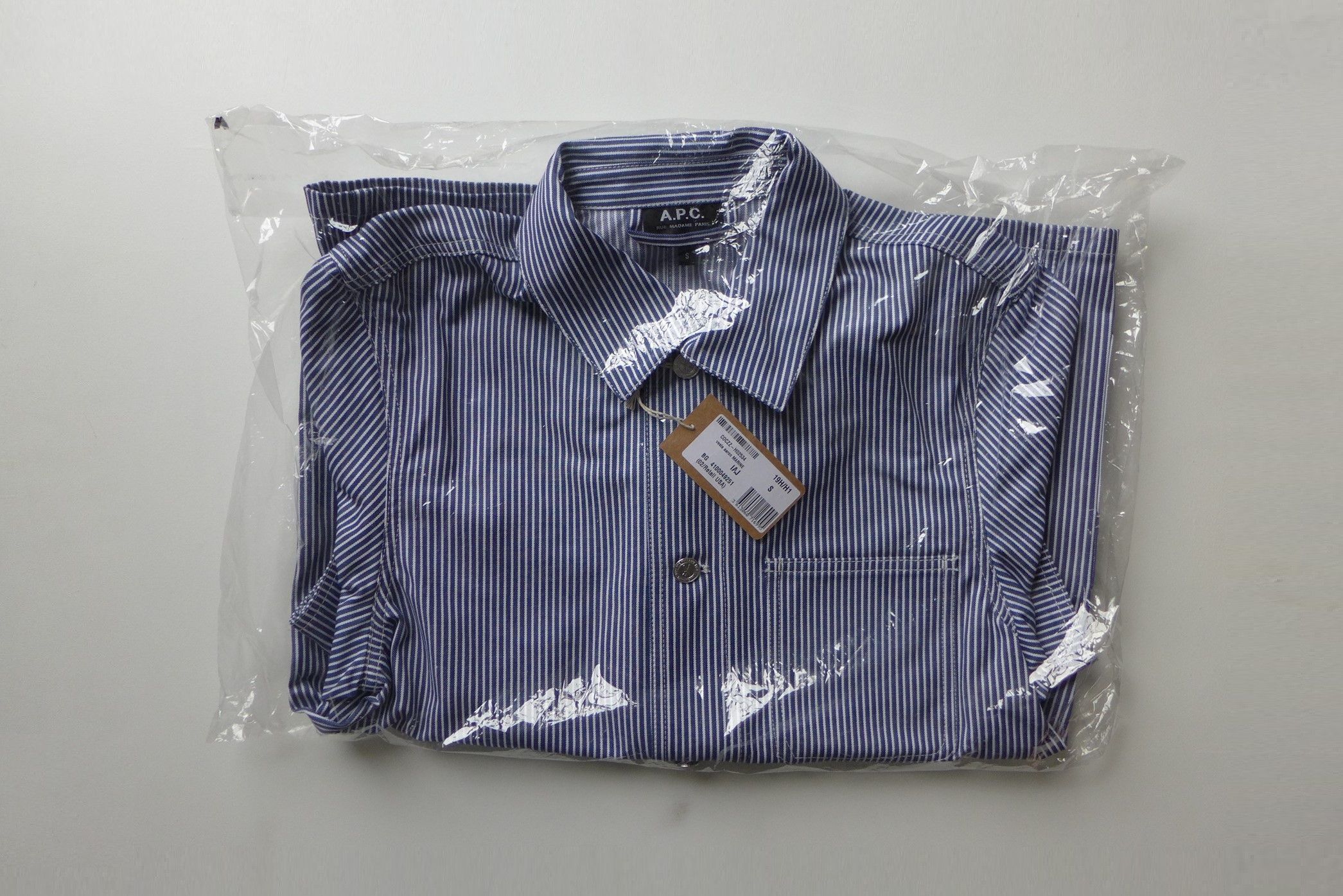 A.P.C. A.P.C. Aaron Work Jacket - Marine Blue Stripe Size US S / EU 44-46 / 1 - 5 Thumbnail