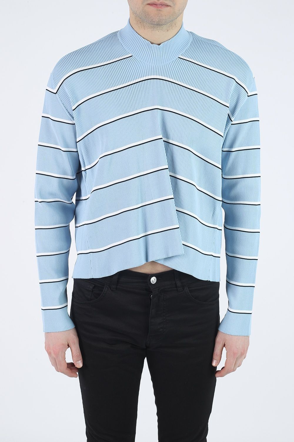 Balenciaga BALENCIAGA SS17 PINSTRIPED TURTLENECK SWEATER Size US M / EU 48-50 / 2 - 2 Thumbnail