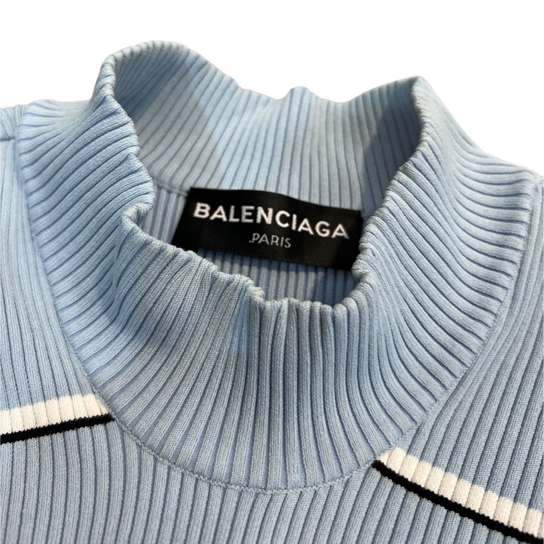 Balenciaga BALENCIAGA SS17 PINSTRIPED TURTLENECK SWEATER Size US M / EU 48-50 / 2 - 6 Thumbnail