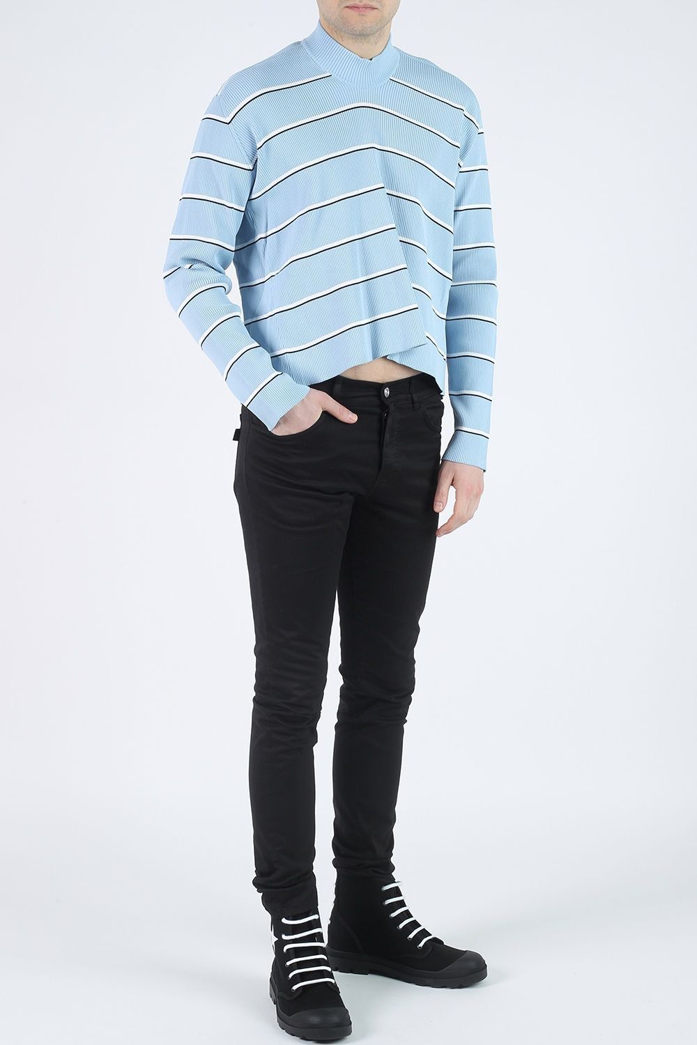 Balenciaga BALENCIAGA SS17 PINSTRIPED TURTLENECK SWEATER Size US M / EU 48-50 / 2 - 3 Thumbnail