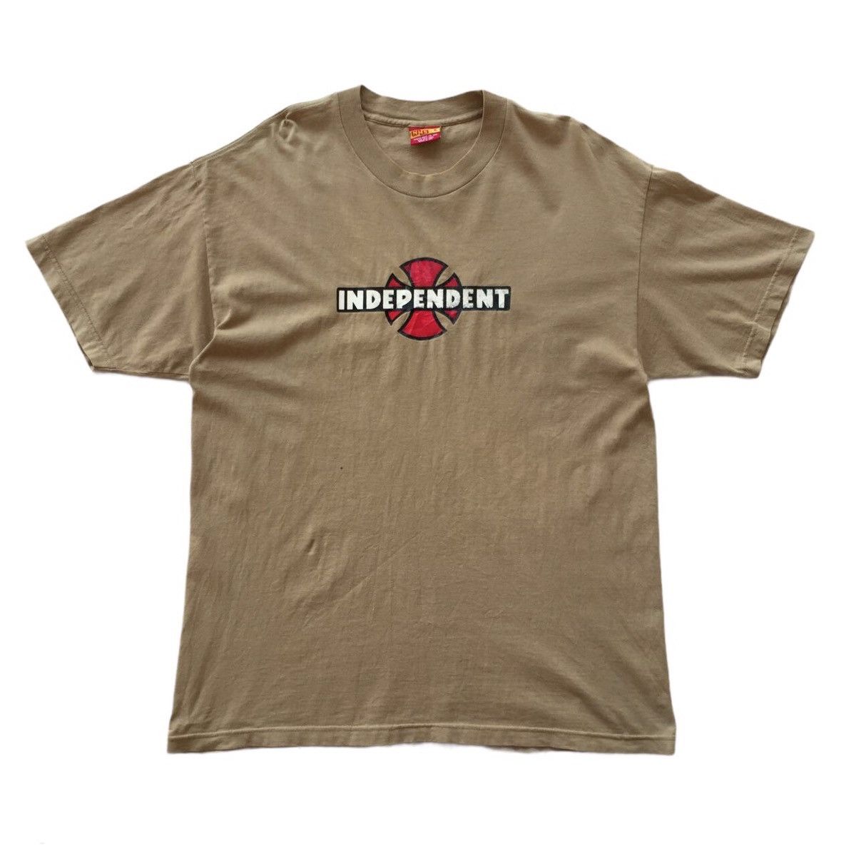 image of Independent Truck Co x Skategang Vintage 90’S Skate Brand Independent OG Logo Tee in Brown (Size XL