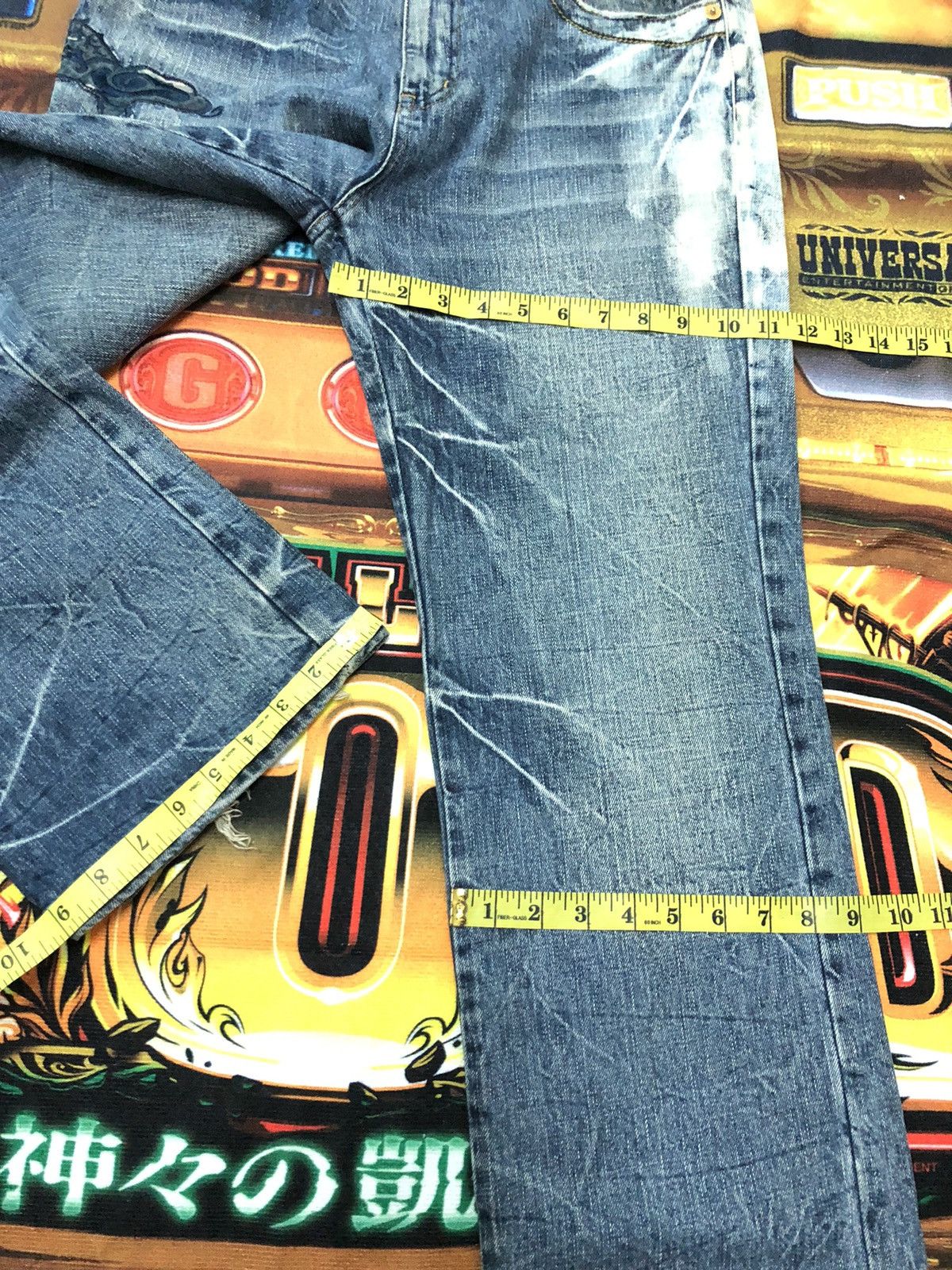 Japanese Brand × Vintage VINTAGE OSAKA BIG TRAIN EMBROIDERY DRAGON SUKAJAN DENIM JEAN Size US 31 - 17 Thumbnail