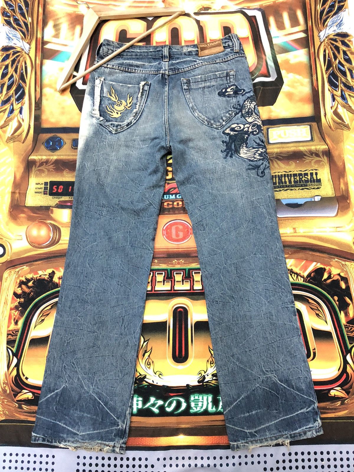 Japanese Brand × Vintage VINTAGE OSAKA BIG TRAIN EMBROIDERY DRAGON SUKAJAN DENIM JEAN Size US 31 - 12 Thumbnail