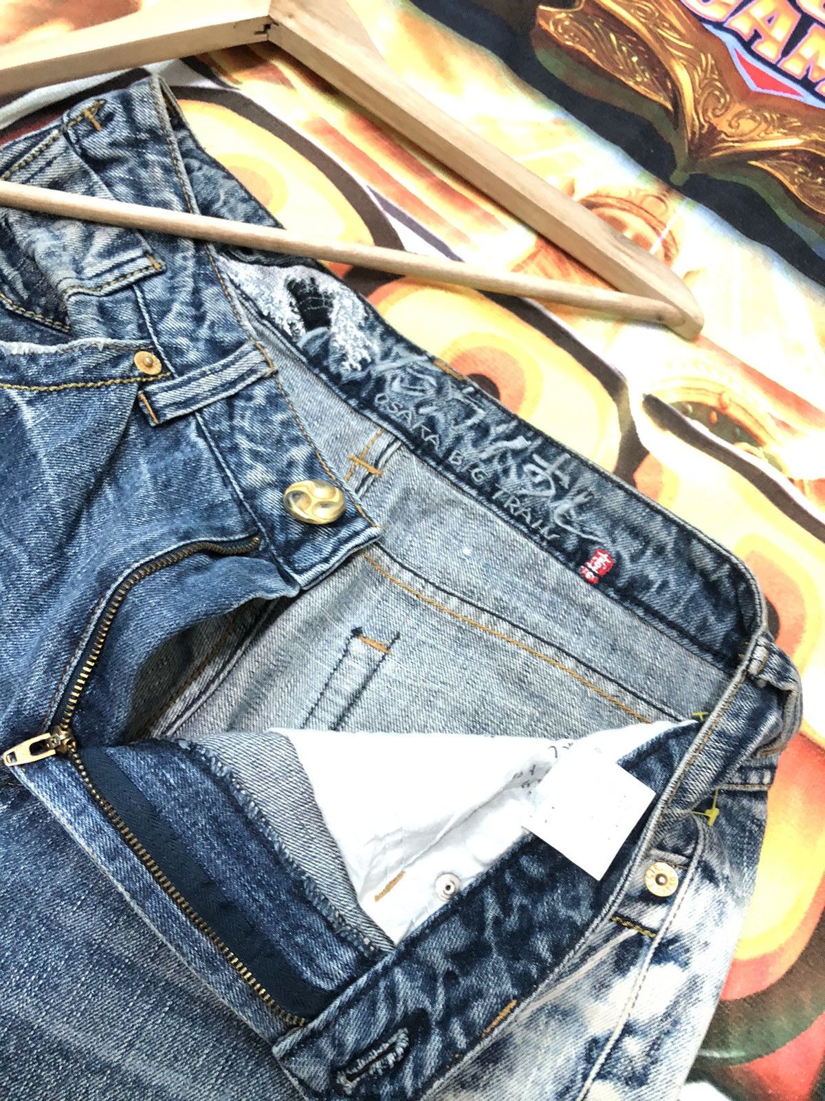Japanese Brand × Vintage VINTAGE OSAKA BIG TRAIN EMBROIDERY DRAGON SUKAJAN DENIM JEAN Size US 31 - 7 Thumbnail