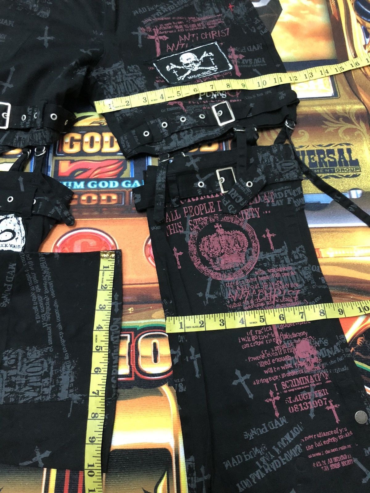 Japanese Brand × Seditionaries MAD PUNKS MAD GIRL UNISEX BONDAGE FLARE GOTHIC PANTS Size US 30 / EU 46 - 17 Thumbnail
