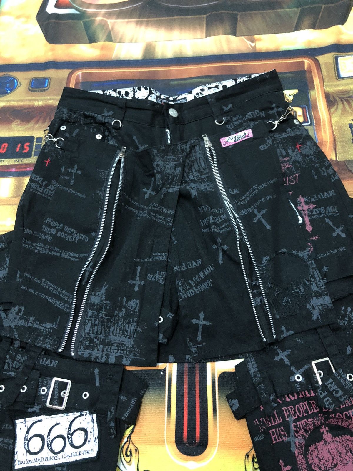 Japanese Brand × Seditionaries MAD PUNKS MAD GIRL UNISEX BONDAGE FLARE GOTHIC PANTS Size US 30 / EU 46 - 14 Thumbnail