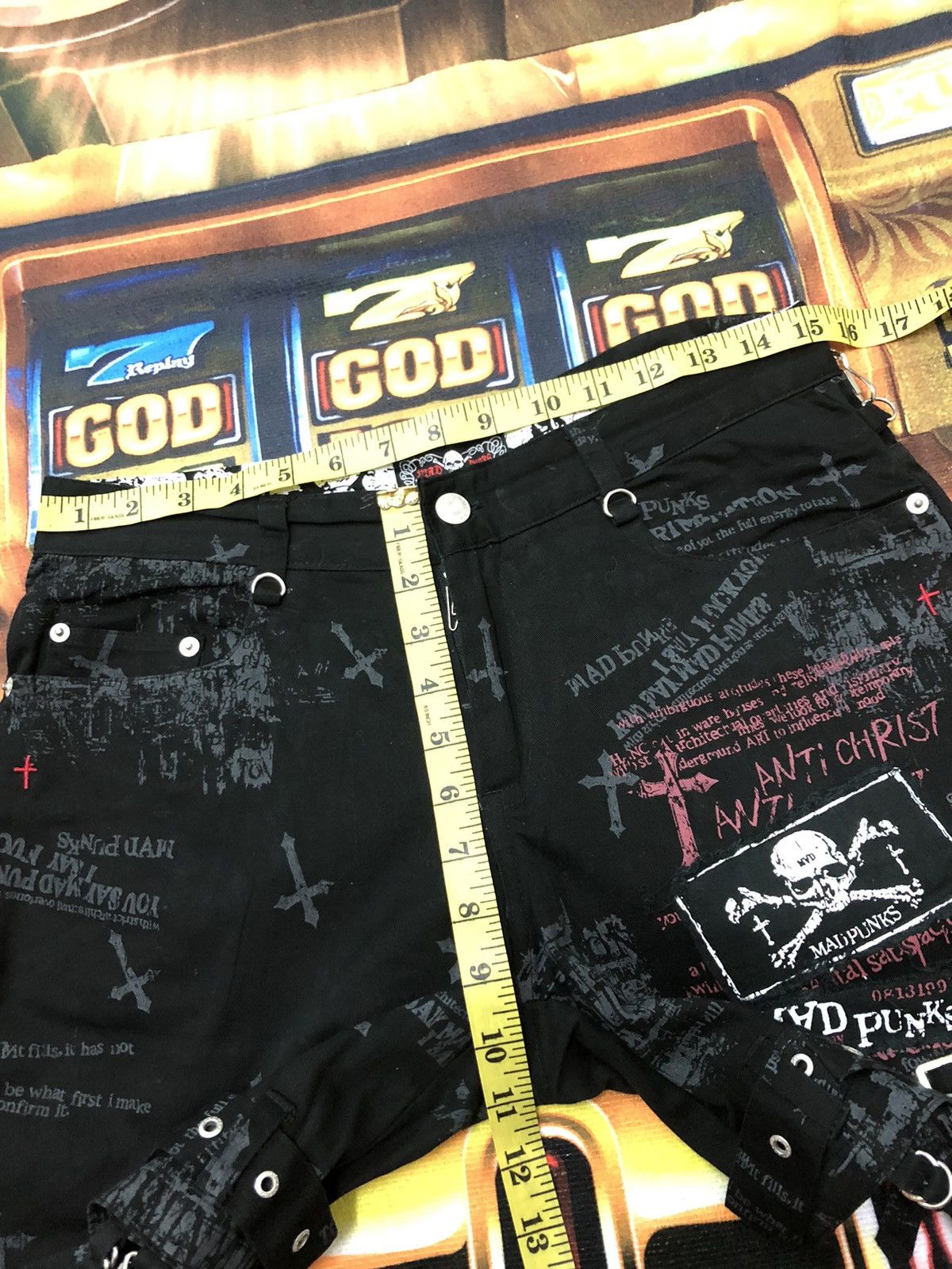 Japanese Brand × Seditionaries MAD PUNKS MAD GIRL UNISEX BONDAGE FLARE GOTHIC PANTS Size US 30 / EU 46 - 15 Thumbnail