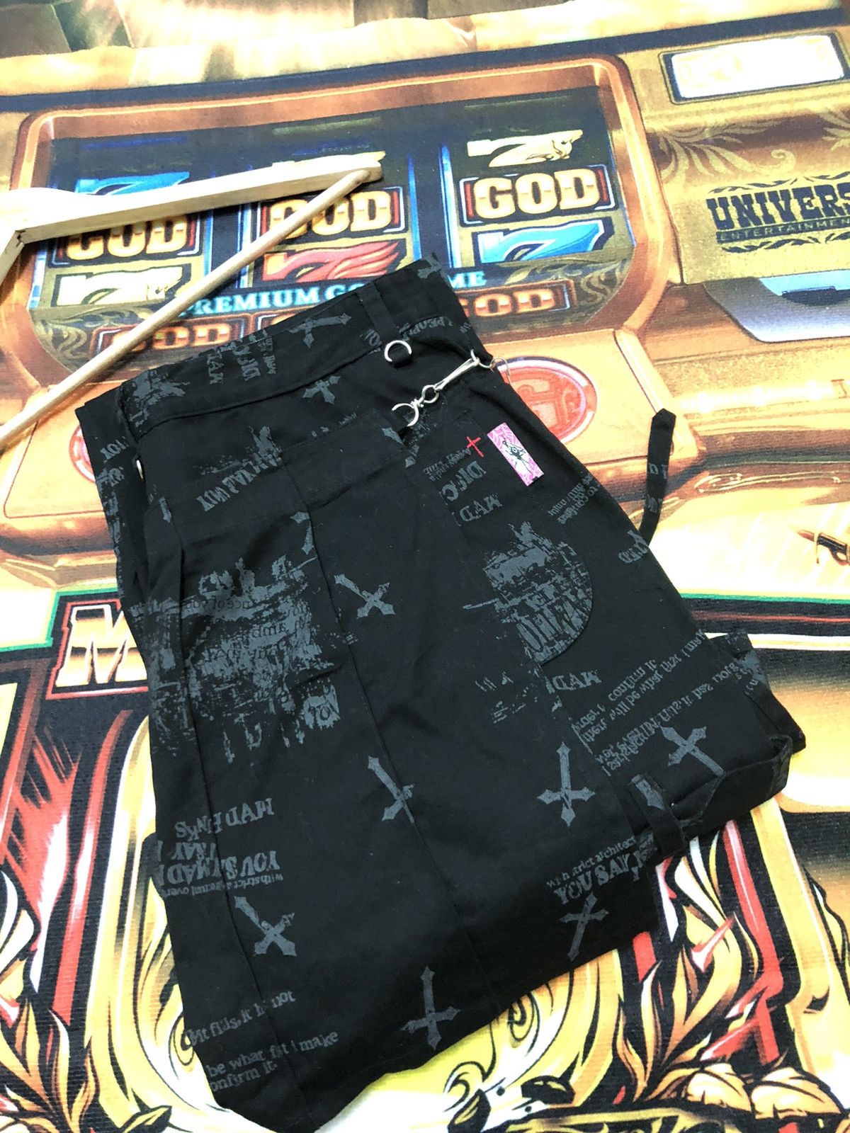 Japanese Brand × Seditionaries MAD PUNKS MAD GIRL UNISEX BONDAGE FLARE GOTHIC PANTS Size US 30 / EU 46 - 19 Thumbnail