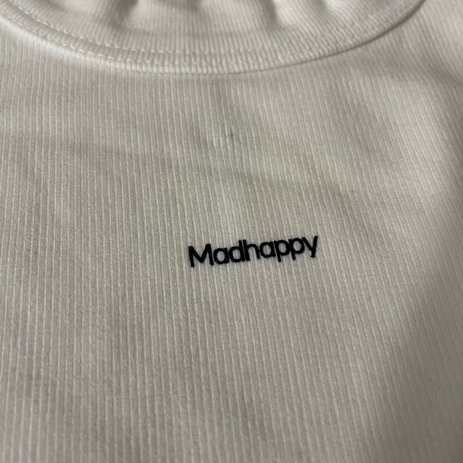 Madhappy NEW MADHAPPY CLASSICS RIBBED BABY WHITE TEE SZ SMALL S Size S / US 4 / IT 40 - 2 Thumbnail
