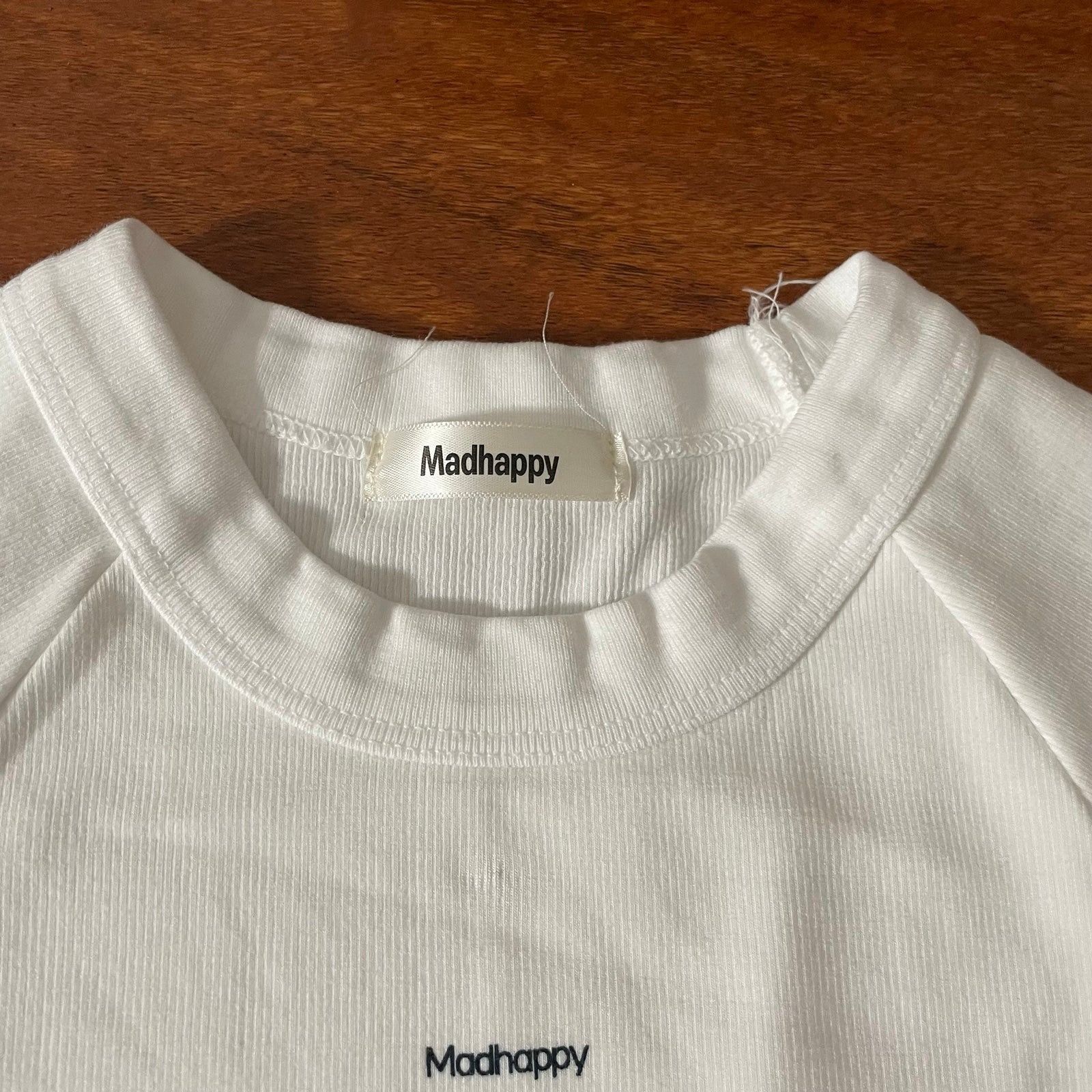 Madhappy NEW MADHAPPY CLASSICS RIBBED BABY WHITE TEE SZ SMALL S Size S / US 4 / IT 40 - 3 Thumbnail