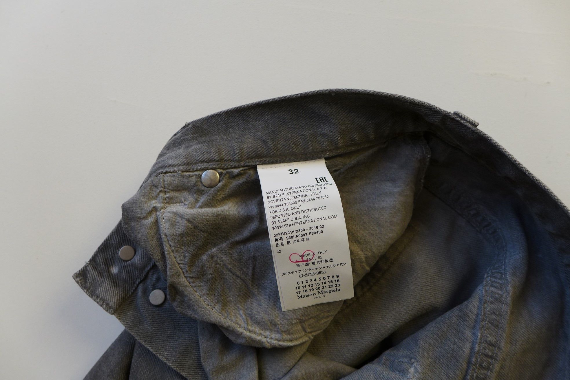 Maison Margiela Margiela FW16 Grey Denim Jeans Size US 32 / EU 48 - 10 Thumbnail