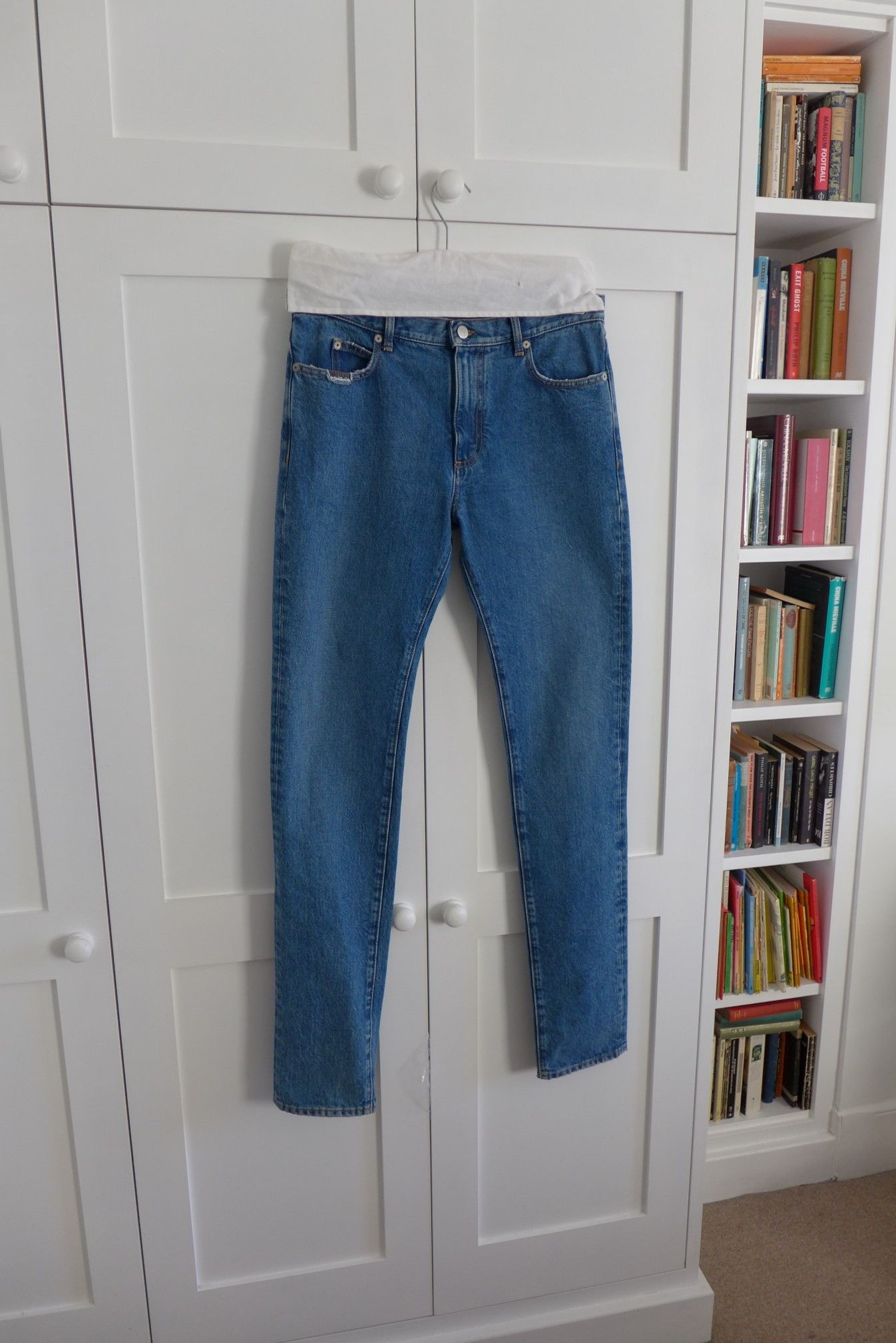 image of Maison Margiela Margiela Ss17 Blue Denim Jeans, Men's (Size 32)