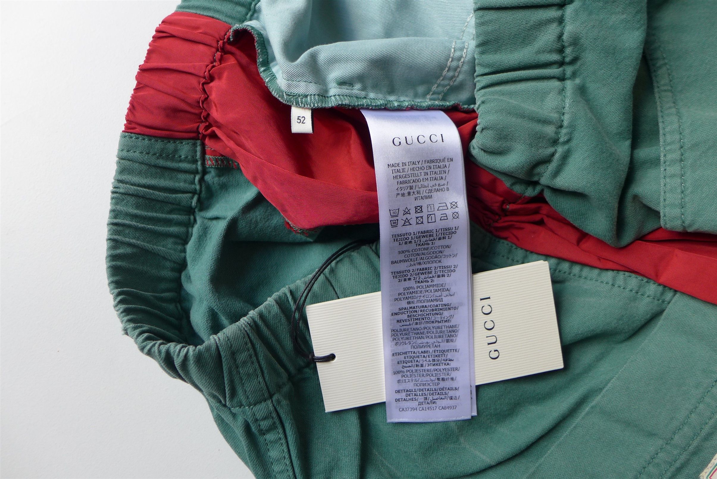Gucci Gucci Web Stripe Track Pants -- Stonewashed Green Denim Size US 36 / EU 52 - 16 Thumbnail