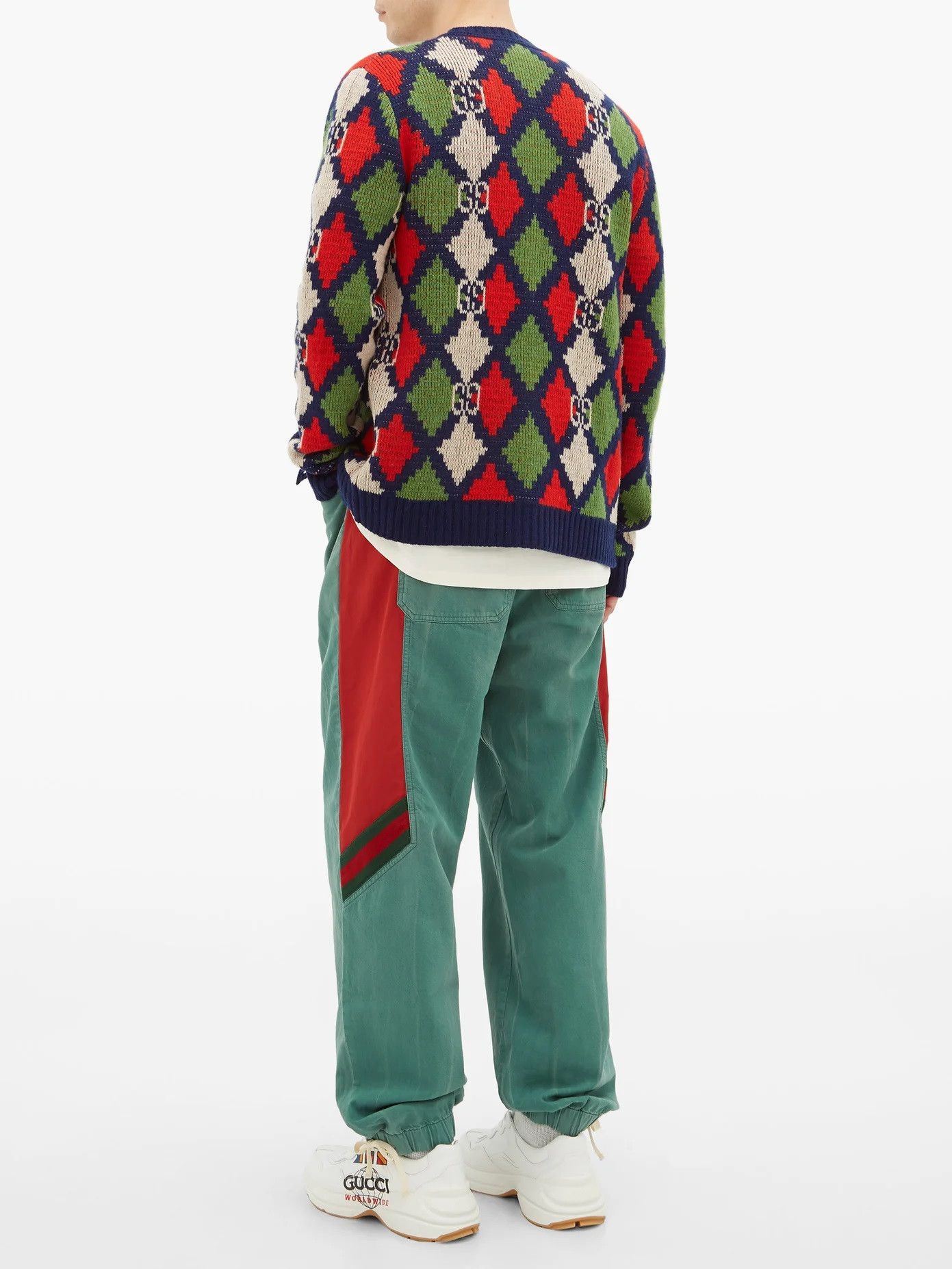 Gucci Gucci Web Stripe Track Pants -- Stonewashed Green Denim Size US 36 / EU 52 - 21 Thumbnail
