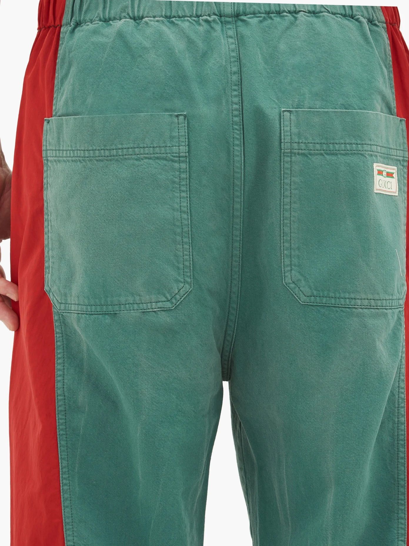 Gucci Gucci Web Stripe Track Pants -- Stonewashed Green Denim Size US 36 / EU 52 - 20 Thumbnail