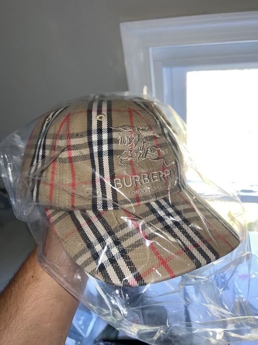 Supreme Supreme Burberry 6 panel Beige Hat Grailed