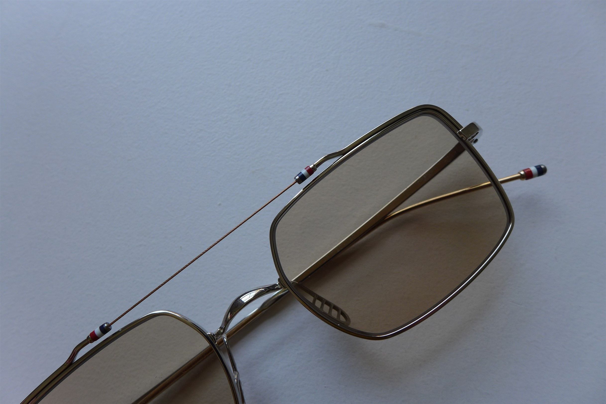 Thom Browne Thom Browne TB909 Sunglasses - Silver / Gold Titanium Size ONE SIZE - 8 Thumbnail