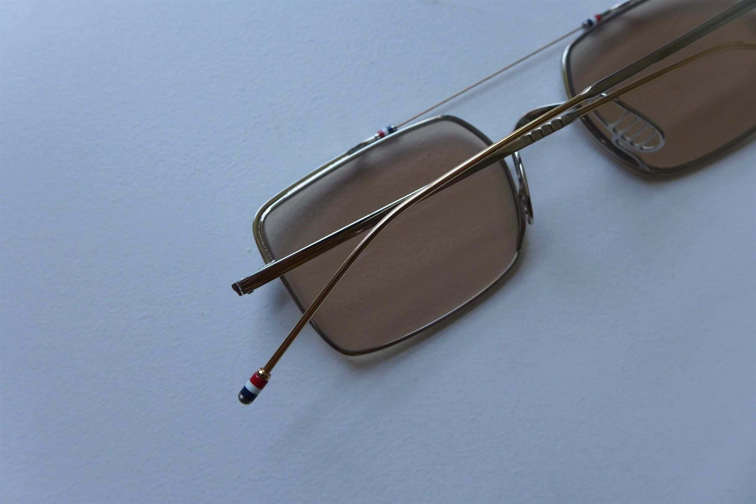 Thom Browne Thom Browne TB909 Sunglasses - Silver / Gold Titanium Size ONE SIZE - 6 Thumbnail