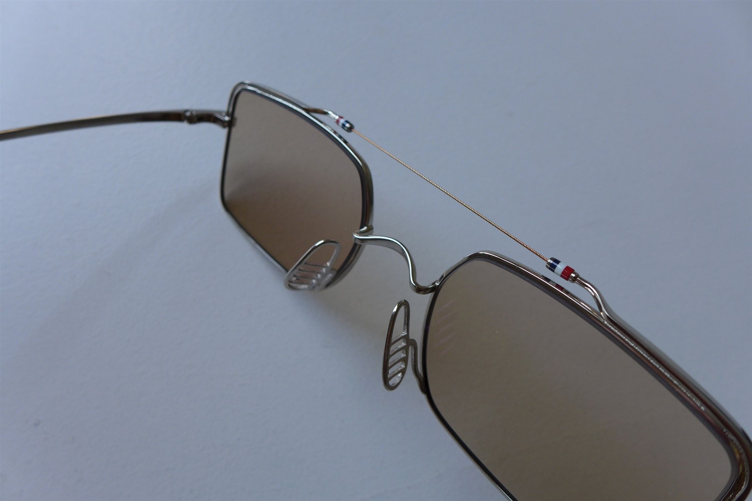 Thom Browne Thom Browne TB909 Sunglasses - Silver / Gold Titanium Size ONE SIZE - 11 Thumbnail