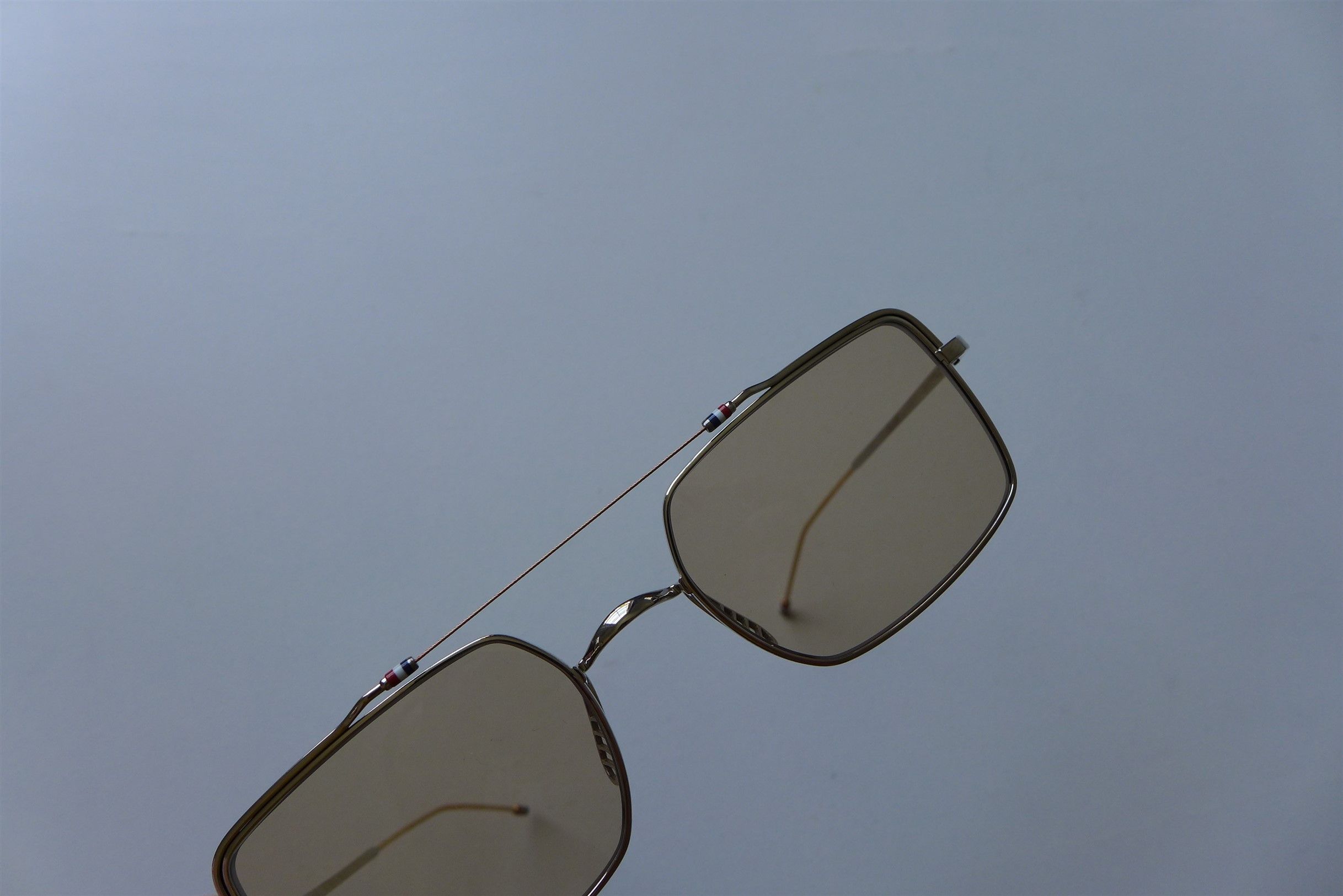 Thom Browne Thom Browne TB909 Sunglasses - Silver / Gold Titanium Size ONE SIZE - 12 Thumbnail