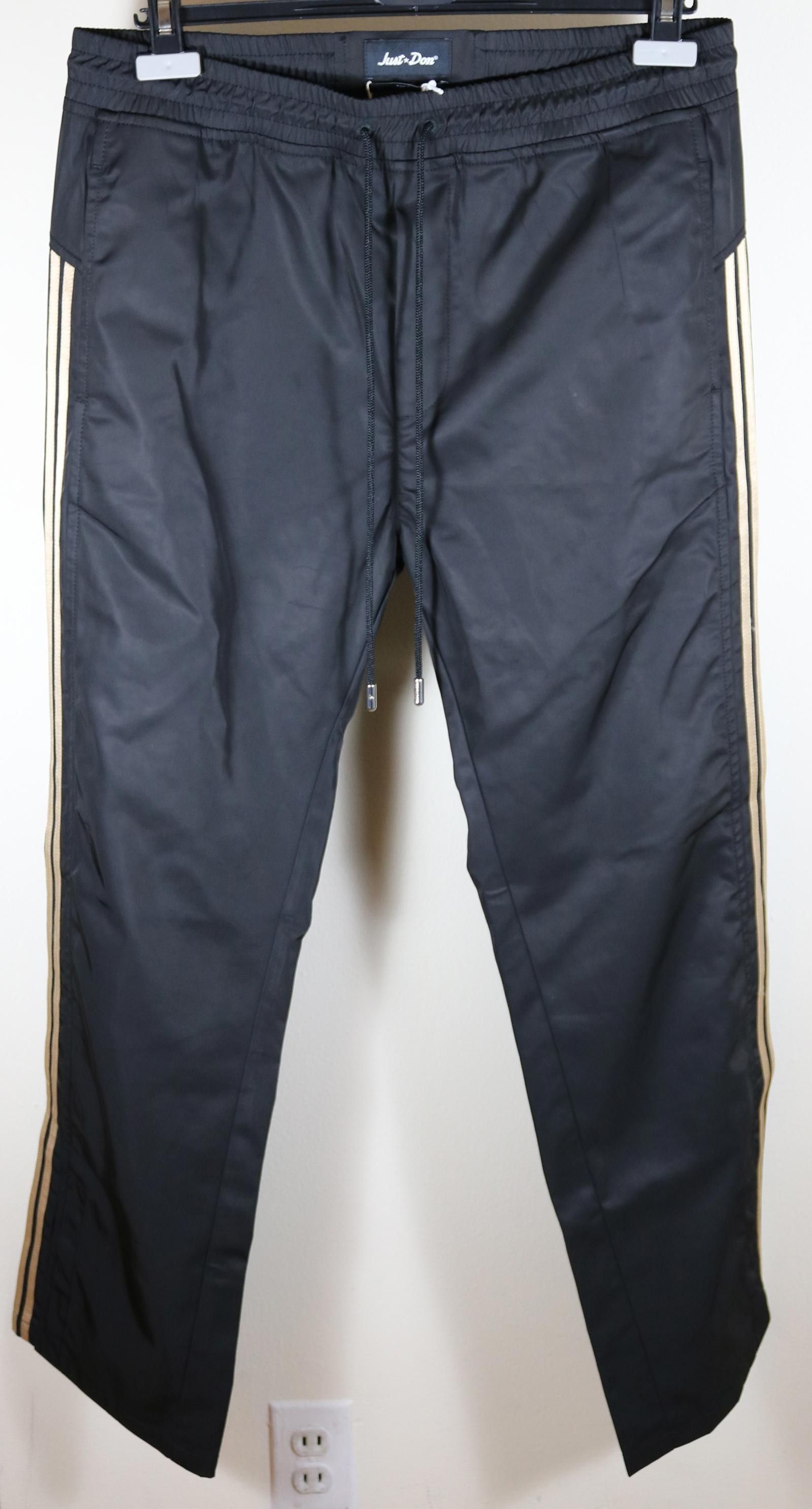 Just Don Side Striped Track Pants Size Medium Brand New