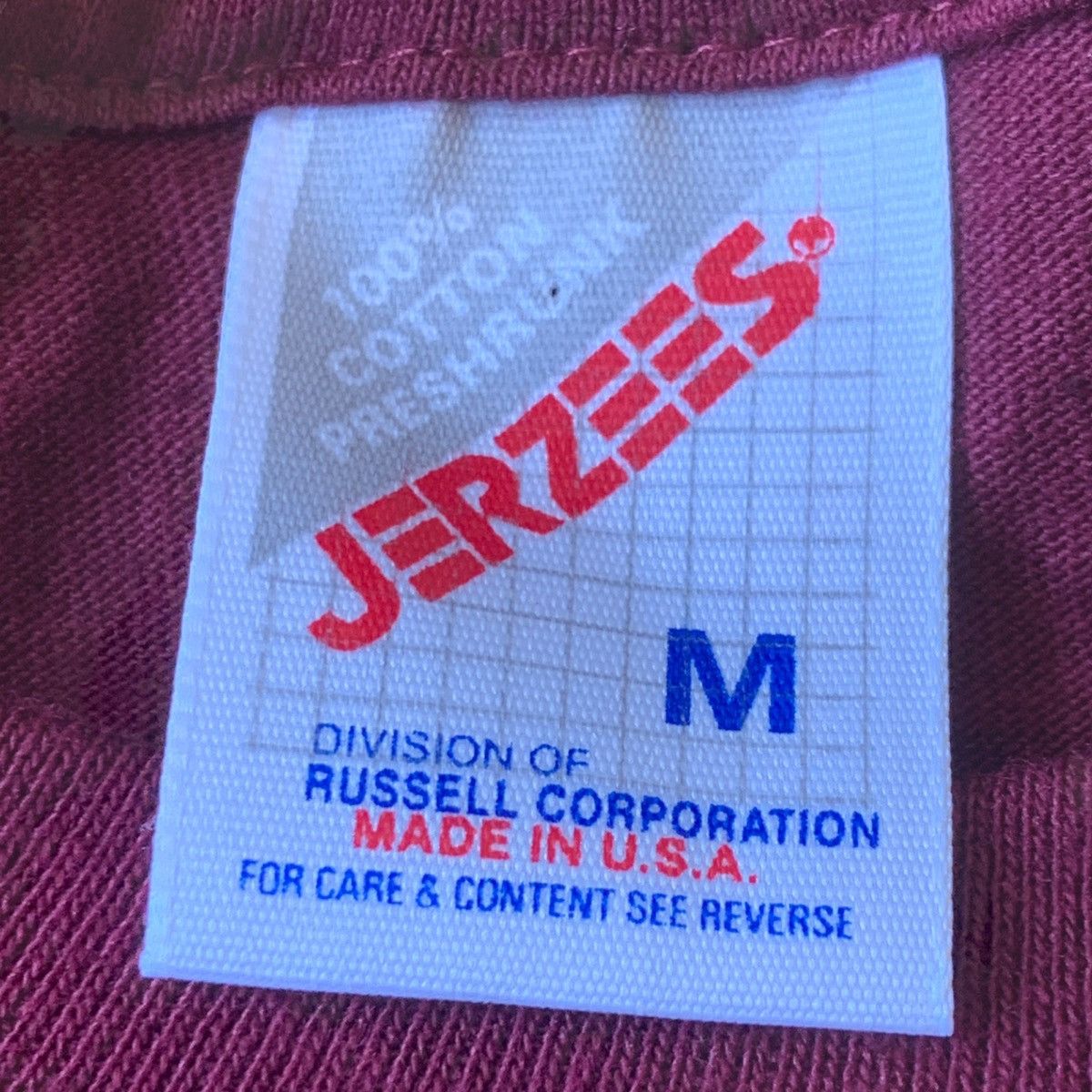 Jerzees × Vintage Vintage 90s Blank T Shirt Jerzees Made In USA Boxy Fit Size US M / EU 48-50 / 2 - 4 Thumbnail
