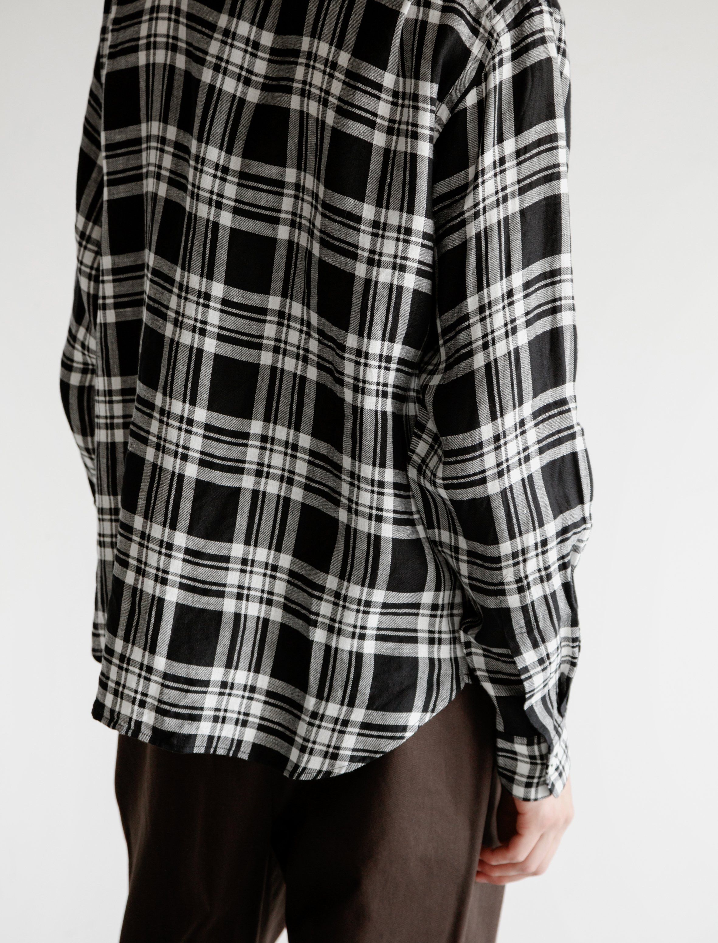 Margaret Howell Margaret Howell Oversized Linen Check Shirt - Black / White Size US S / EU 44-46 / 1 - 4 Thumbnail