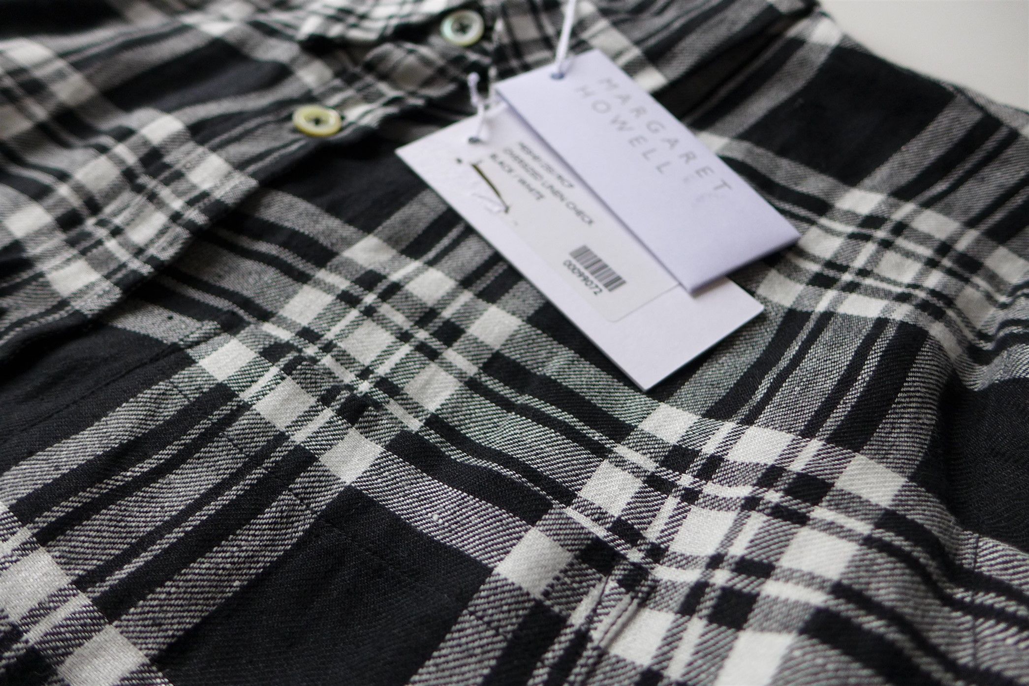 Margaret Howell Margaret Howell Oversized Linen Check Shirt - Black / White Size US S / EU 44-46 / 1 - 16 Thumbnail