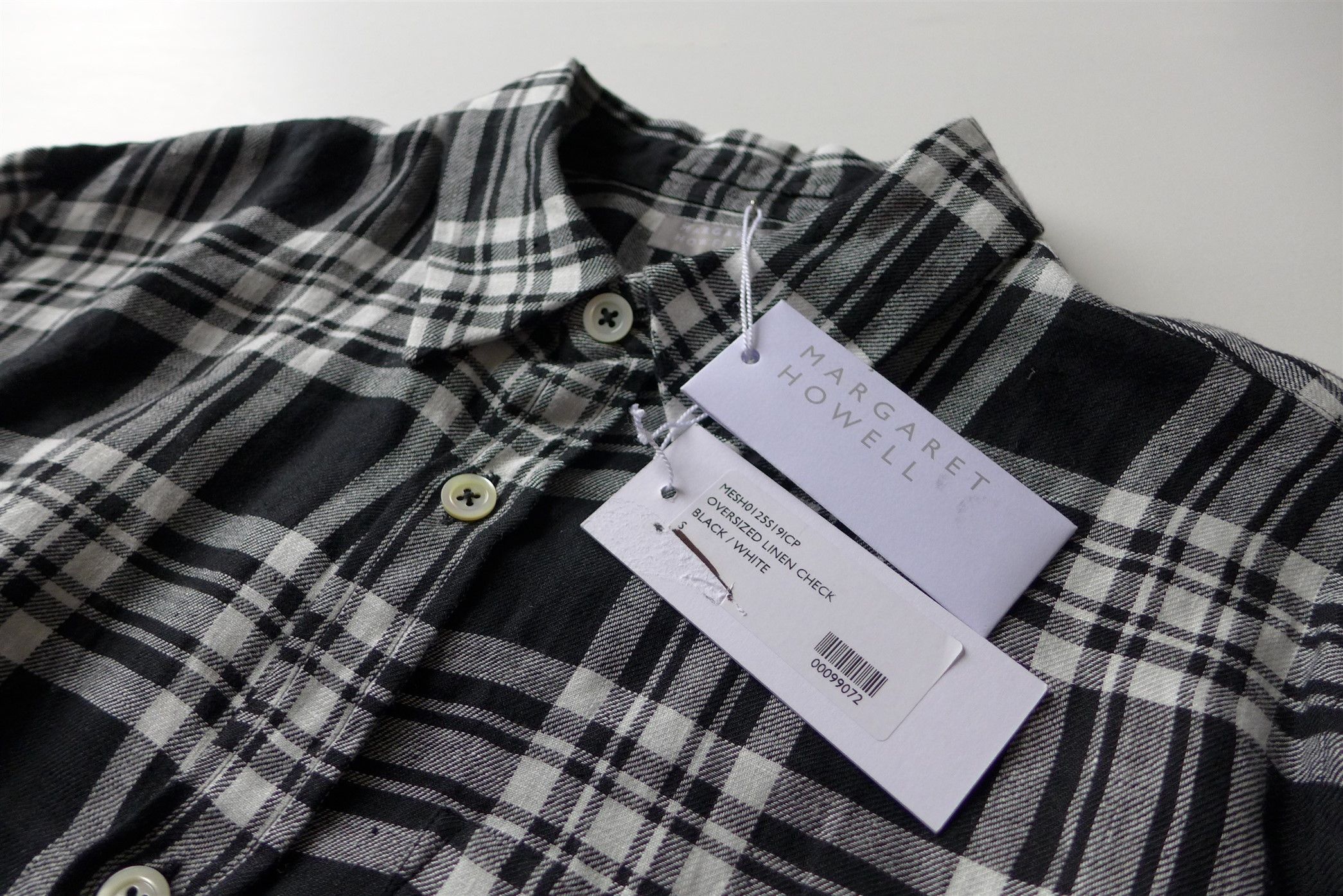 Margaret Howell Margaret Howell Oversized Linen Check Shirt - Black / White Size US S / EU 44-46 / 1 - 11 Thumbnail