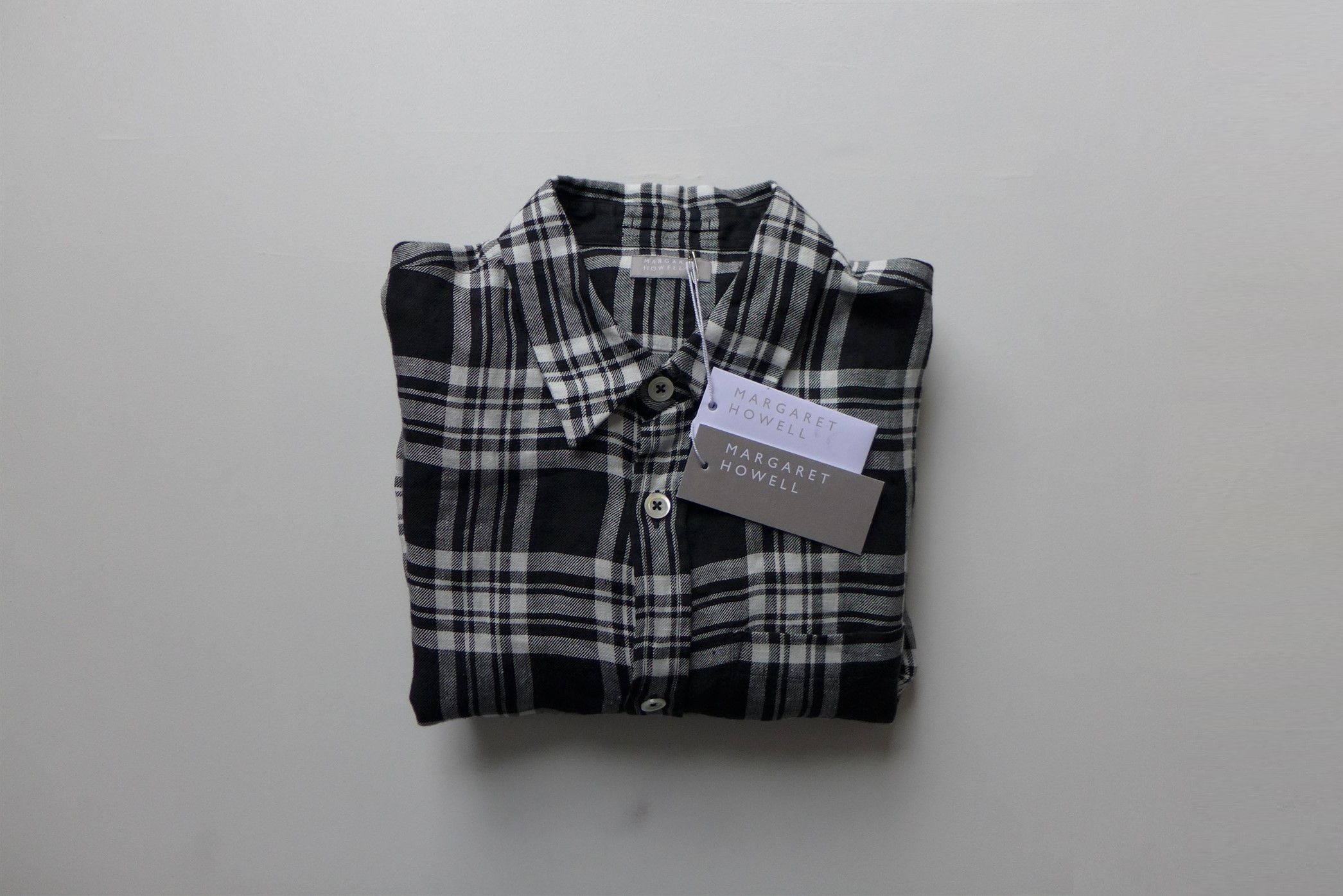 Margaret Howell Margaret Howell Oversized Linen Check Shirt - Black / White Size US S / EU 44-46 / 1 - 8 Thumbnail