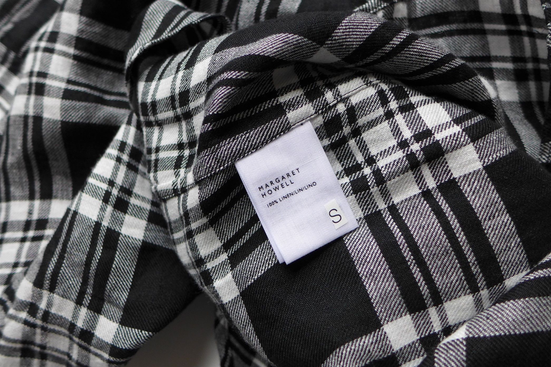 Margaret Howell Margaret Howell Oversized Linen Check Shirt - Black / White Size US S / EU 44-46 / 1 - 18 Thumbnail