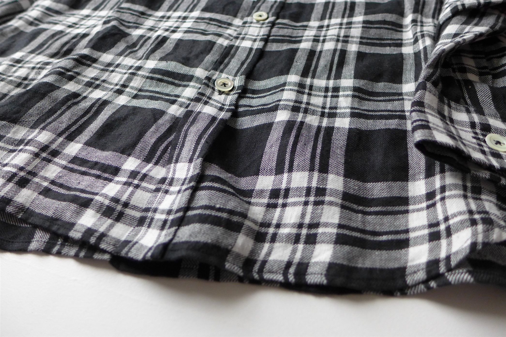 Margaret Howell Margaret Howell Oversized Linen Check Shirt - Black / White Size US S / EU 44-46 / 1 - 14 Thumbnail