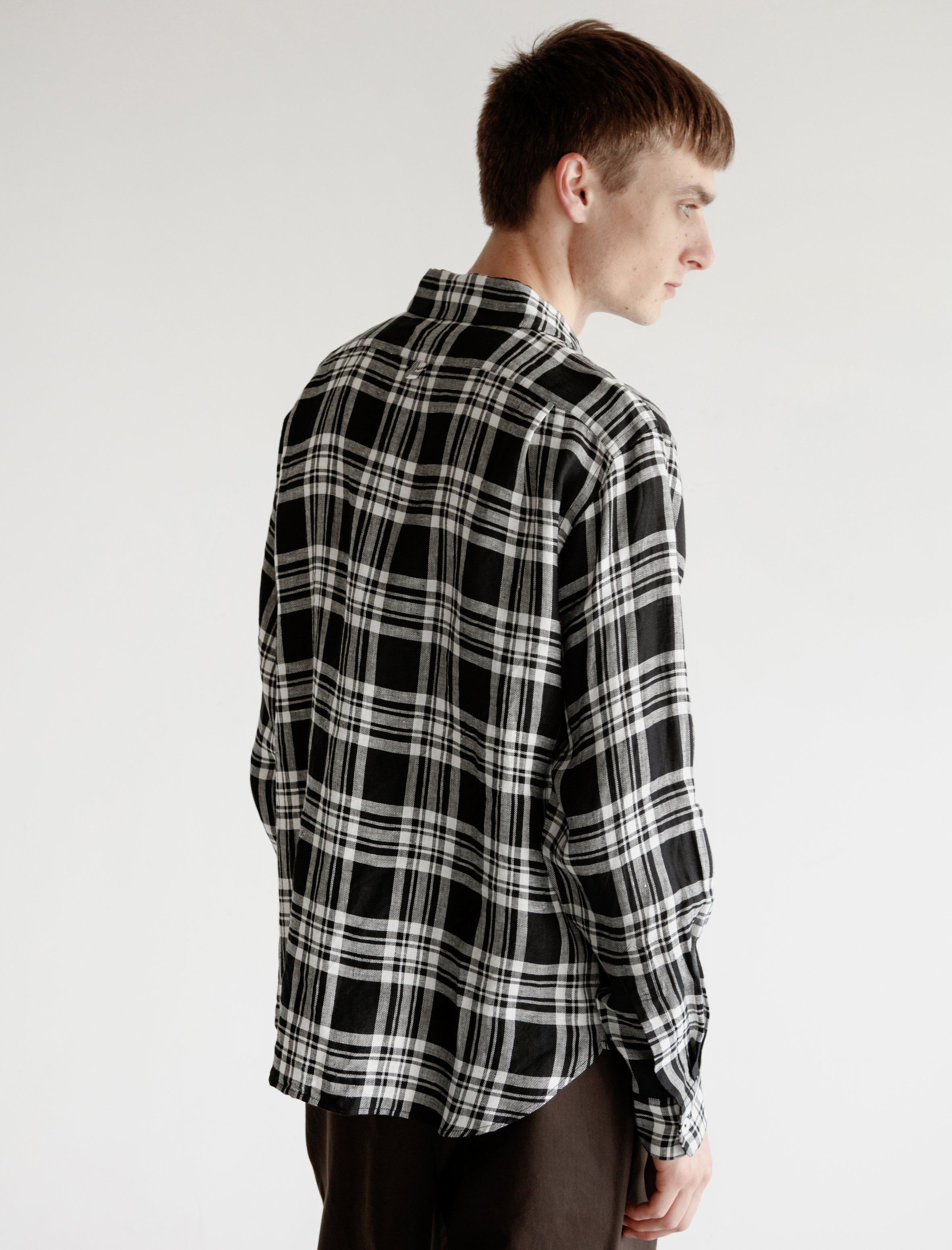 Margaret Howell Margaret Howell Oversized Linen Check Shirt - Black / White Size US S / EU 44-46 / 1 - 2 Thumbnail