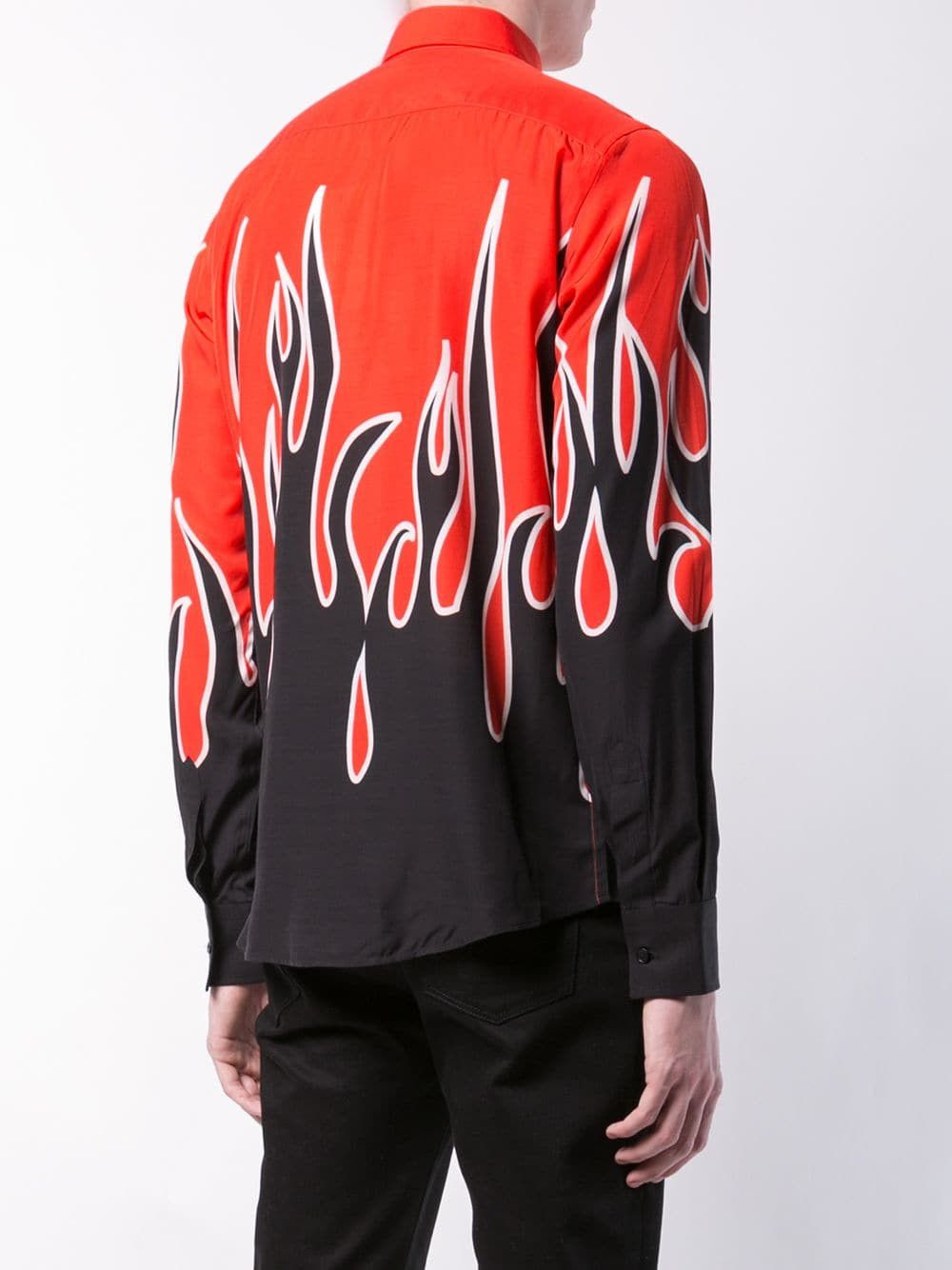 Givenchy Givenchy *Size 42* FW18 Flame Print Shirt Size US L / EU 52-54 / 3 - 8 Thumbnail
