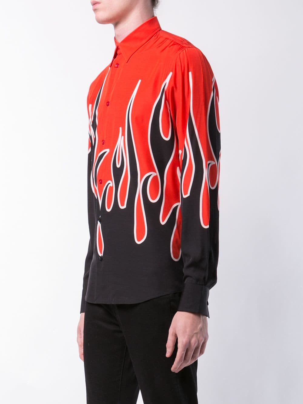 Givenchy Givenchy *Size 37* FW18 Flame Print Shirt Size US S / EU 44-46 / 1 - 7 Thumbnail