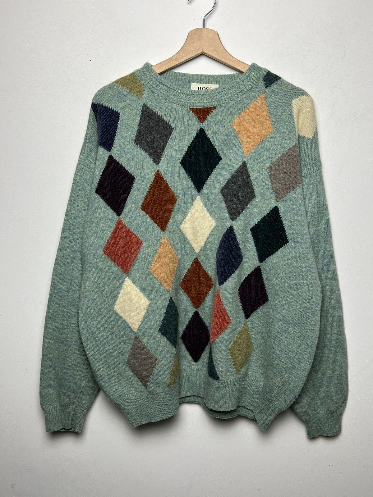 Hugo Boss hugo boss y2k 90s archive chunky diamond sweater Size US XL / EU 56 / 4 - 3 Thumbnail