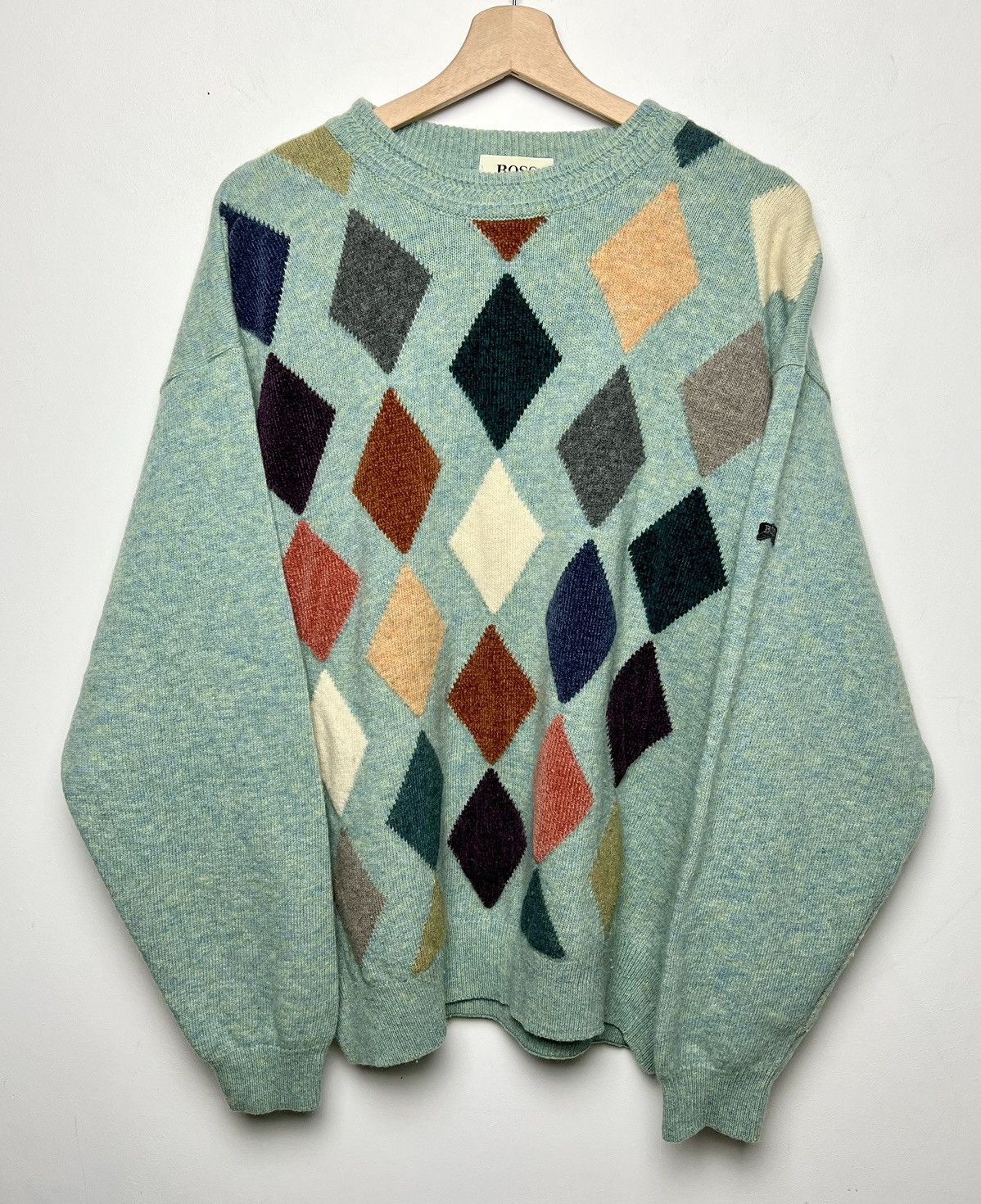 Hugo Boss hugo boss y2k 90s archive chunky diamond sweater Size US XL / EU 56 / 4 - 2 Thumbnail